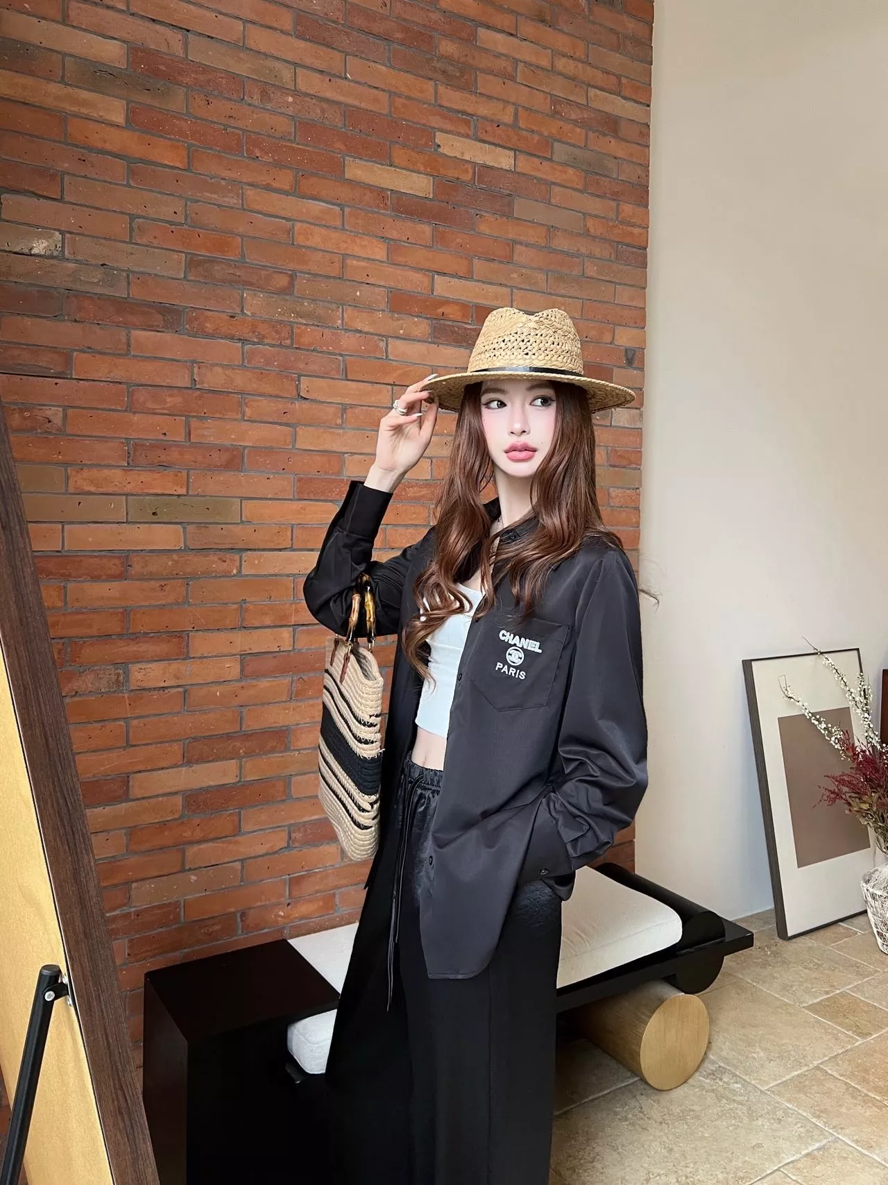 샤넬 하이웨이스트 와이드 팬츠 상세 이미지 25