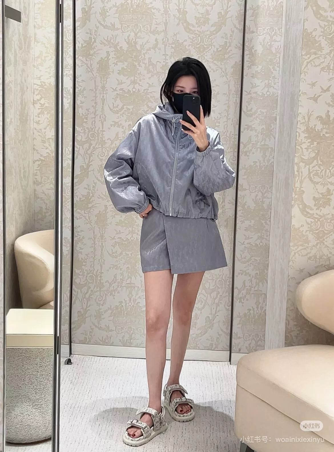 디올 하이웨이스트 올드 패턴 팬츠 스커트 상세 이미지 20