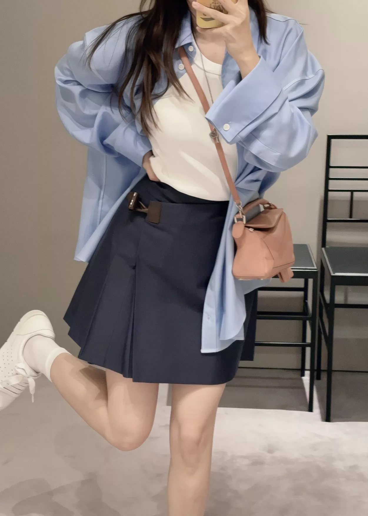 로에베 하이웨이스트 플리츠 스커트 상세 이미지 78