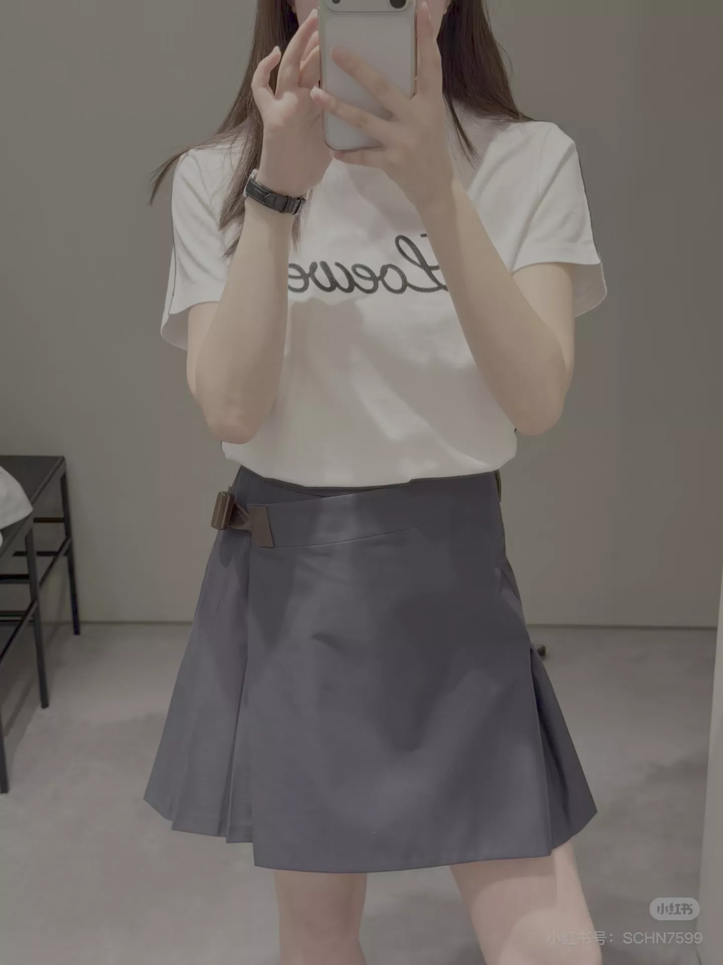 로에베 하이웨이스트 플리츠 스커트 상세 이미지 57