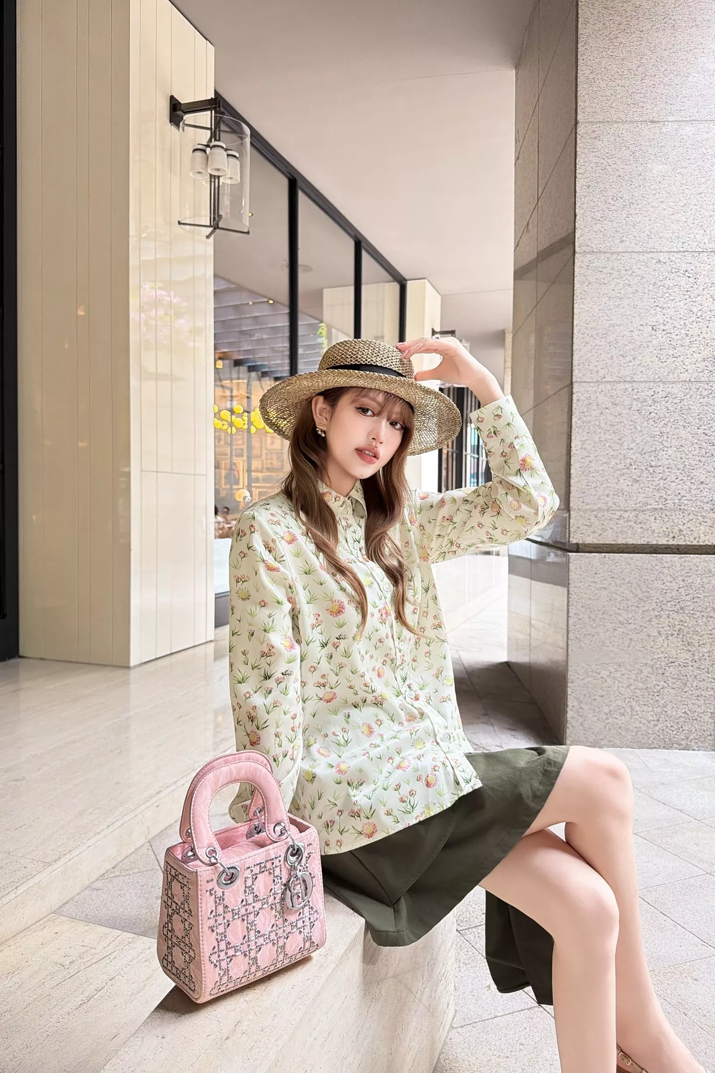 디올 플로럴 프린트 카라 셔츠 상세 이미지 50