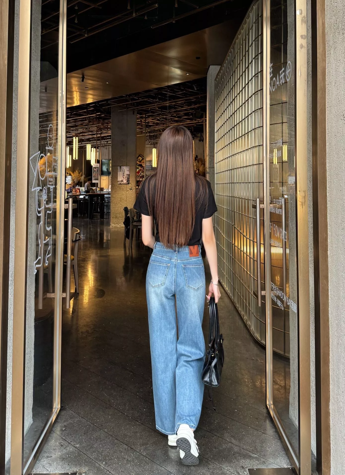 디올 하이웨이스트 와이드 데님 팬츠 상세 이미지 15