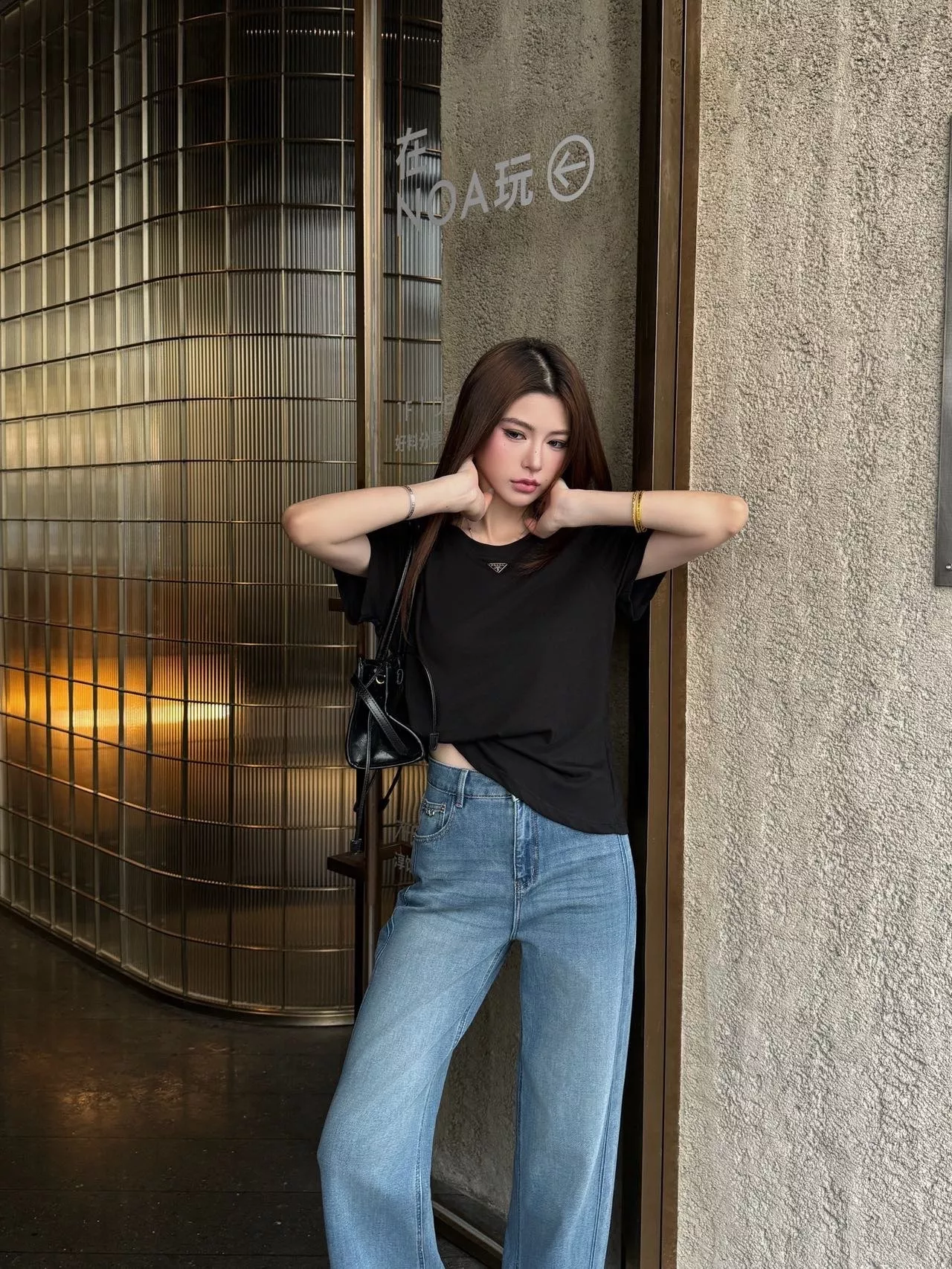 디올 하이웨이스트 와이드 데님 팬츠 상세 이미지 19