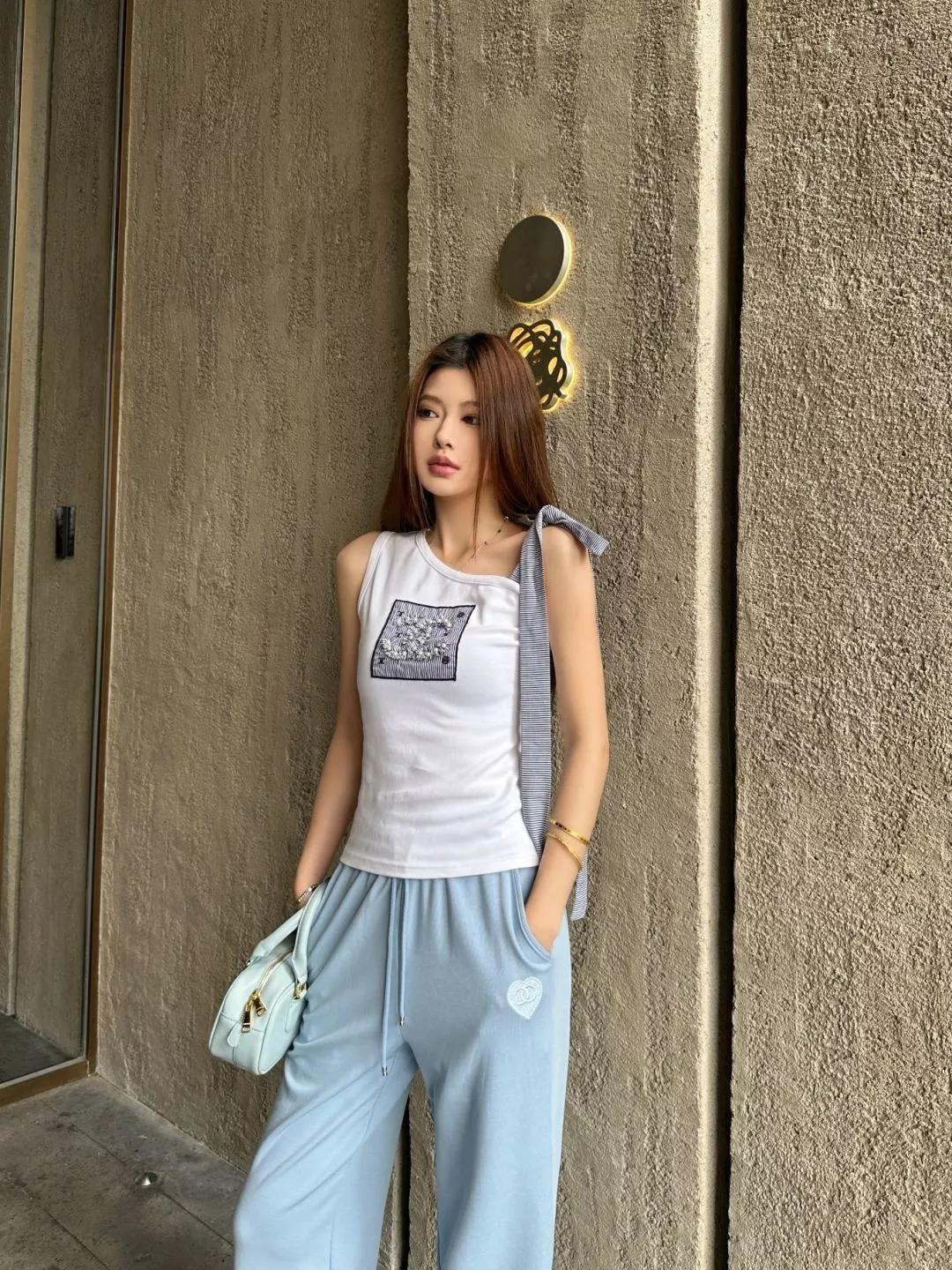 샤넬 하트 자수 와이드 팬츠 상세 이미지 24