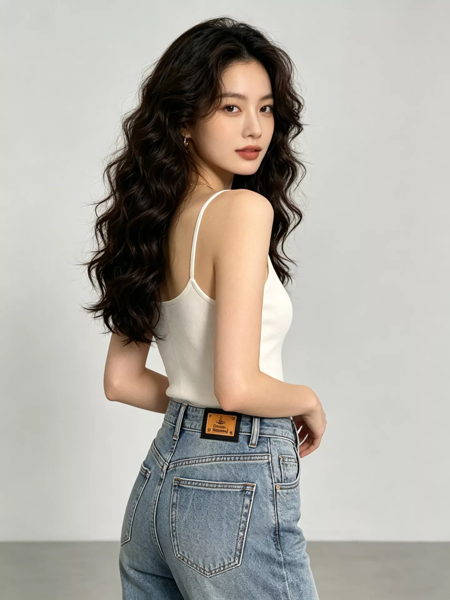 비비안웨스트우드 하이웨이스트 와이드 스트레이트 팬츠 상세 이미지 14