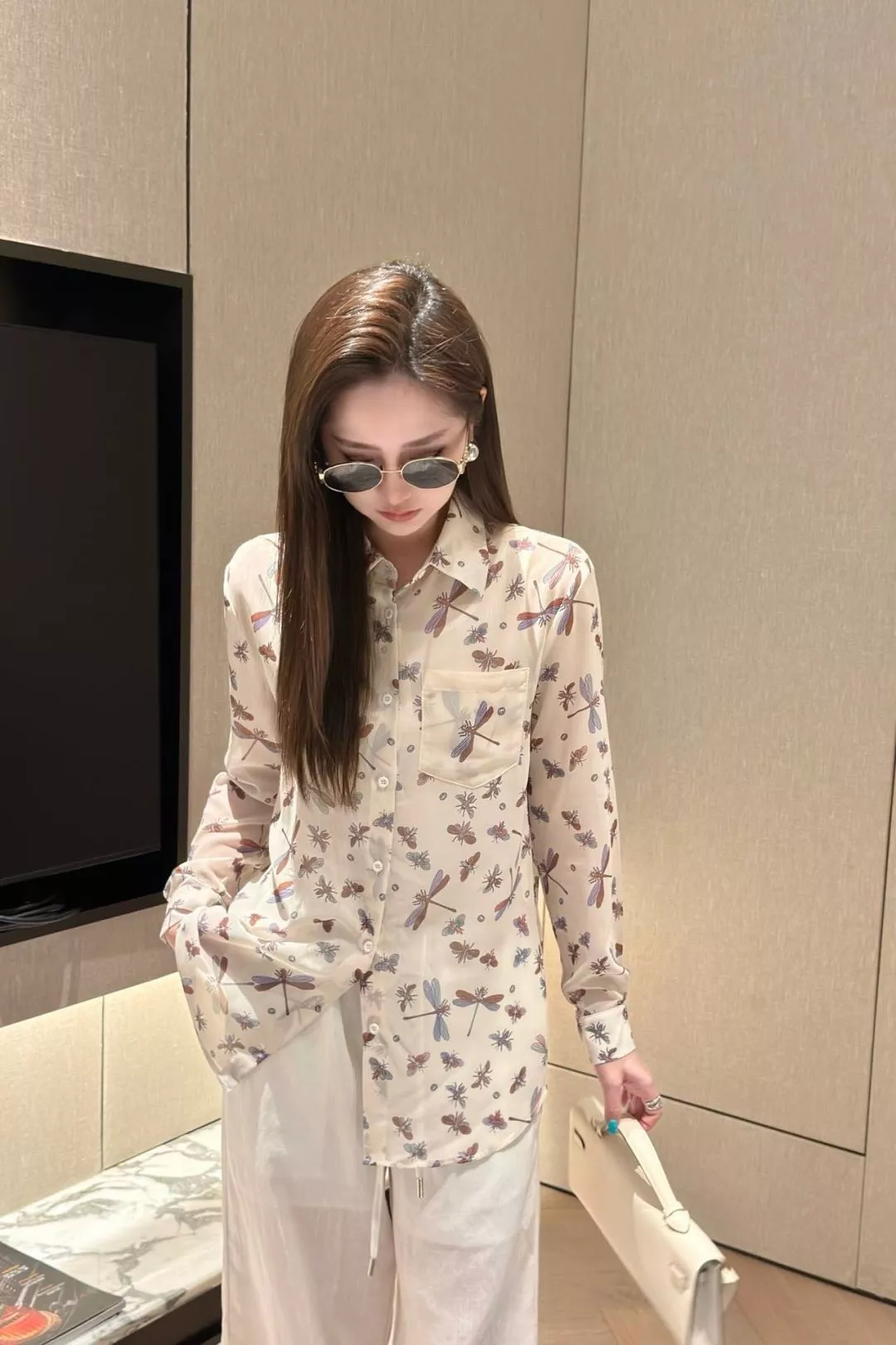 구찌 드래곤플라이 프린트 카라 셔츠 상세 이미지 18