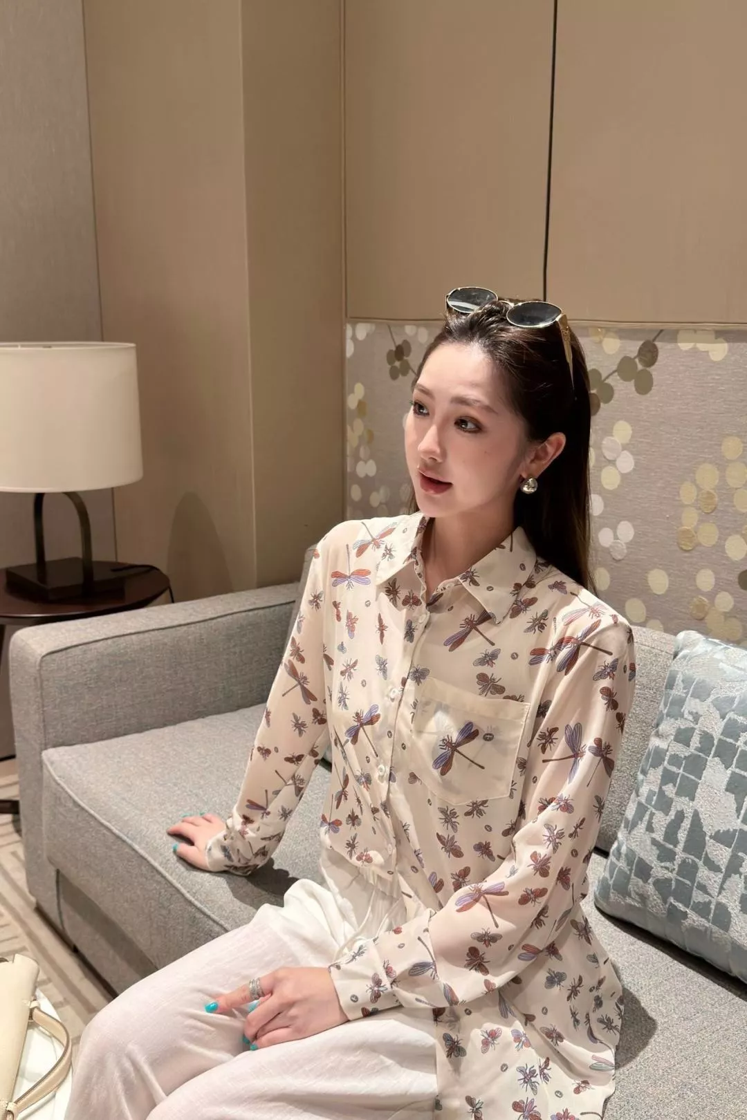 구찌 드래곤플라이 프린트 카라 셔츠 상세 이미지 17