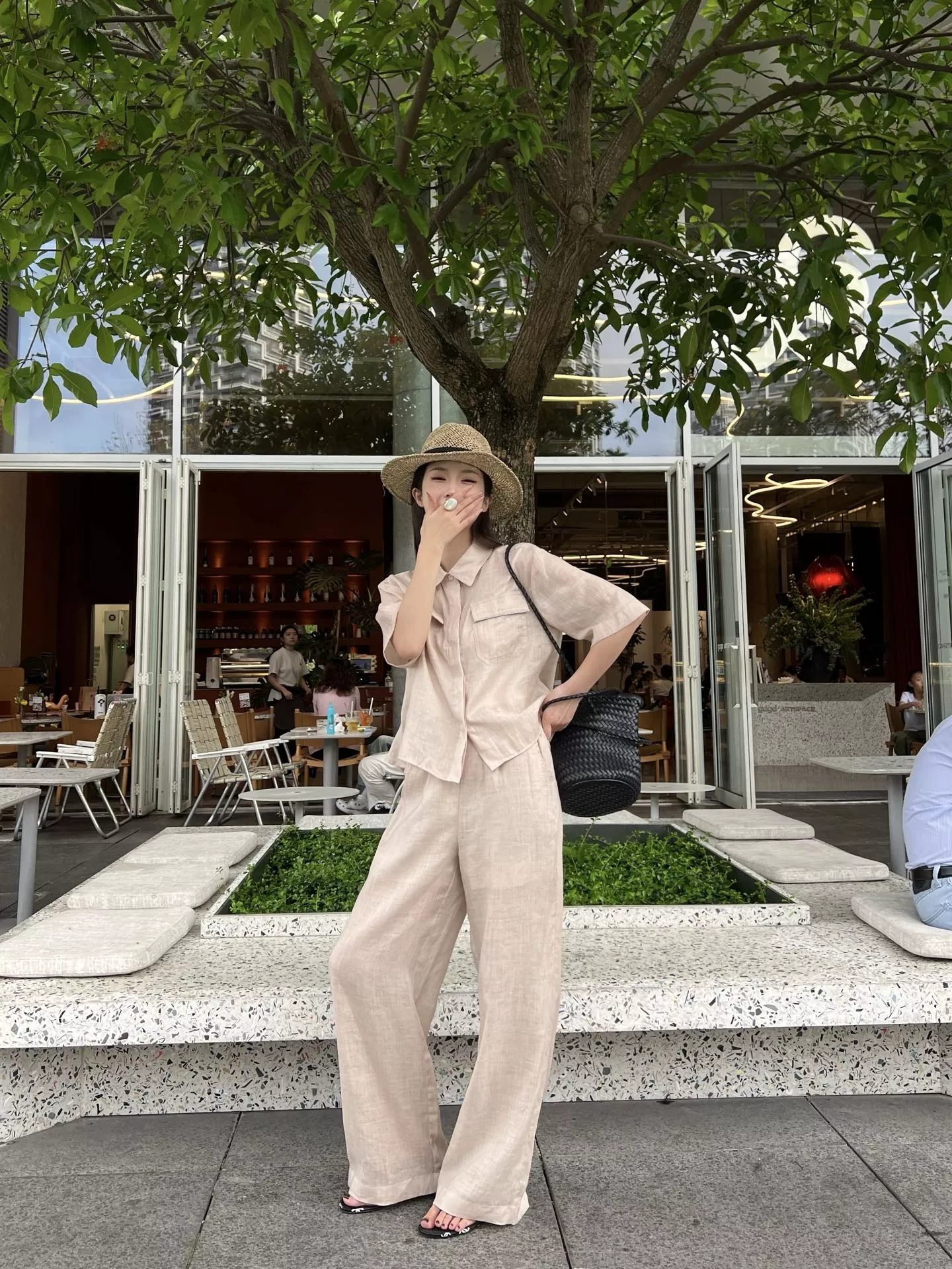 노브랜드 린넨 반소매 포켓 셔츠 상세 이미지 20