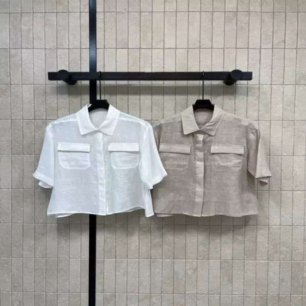 노브랜드 린넨 반소매 포켓 셔츠