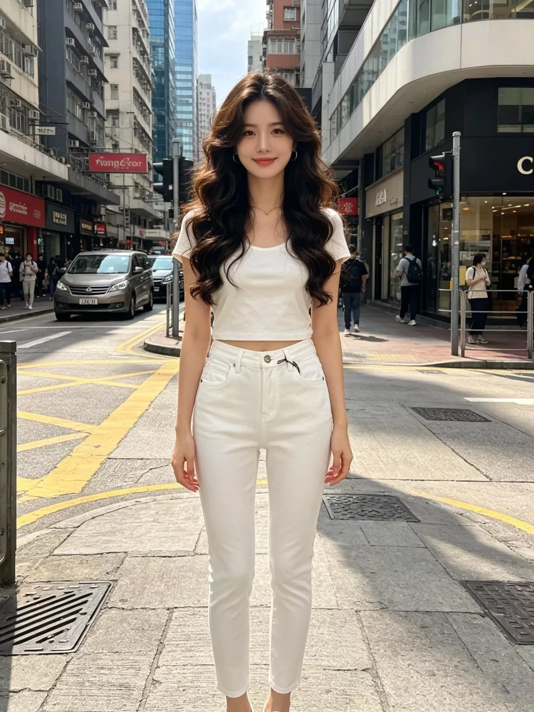 미우미우 화이트 슬림 스트레이트 데님 팬츠 상세 이미지 11