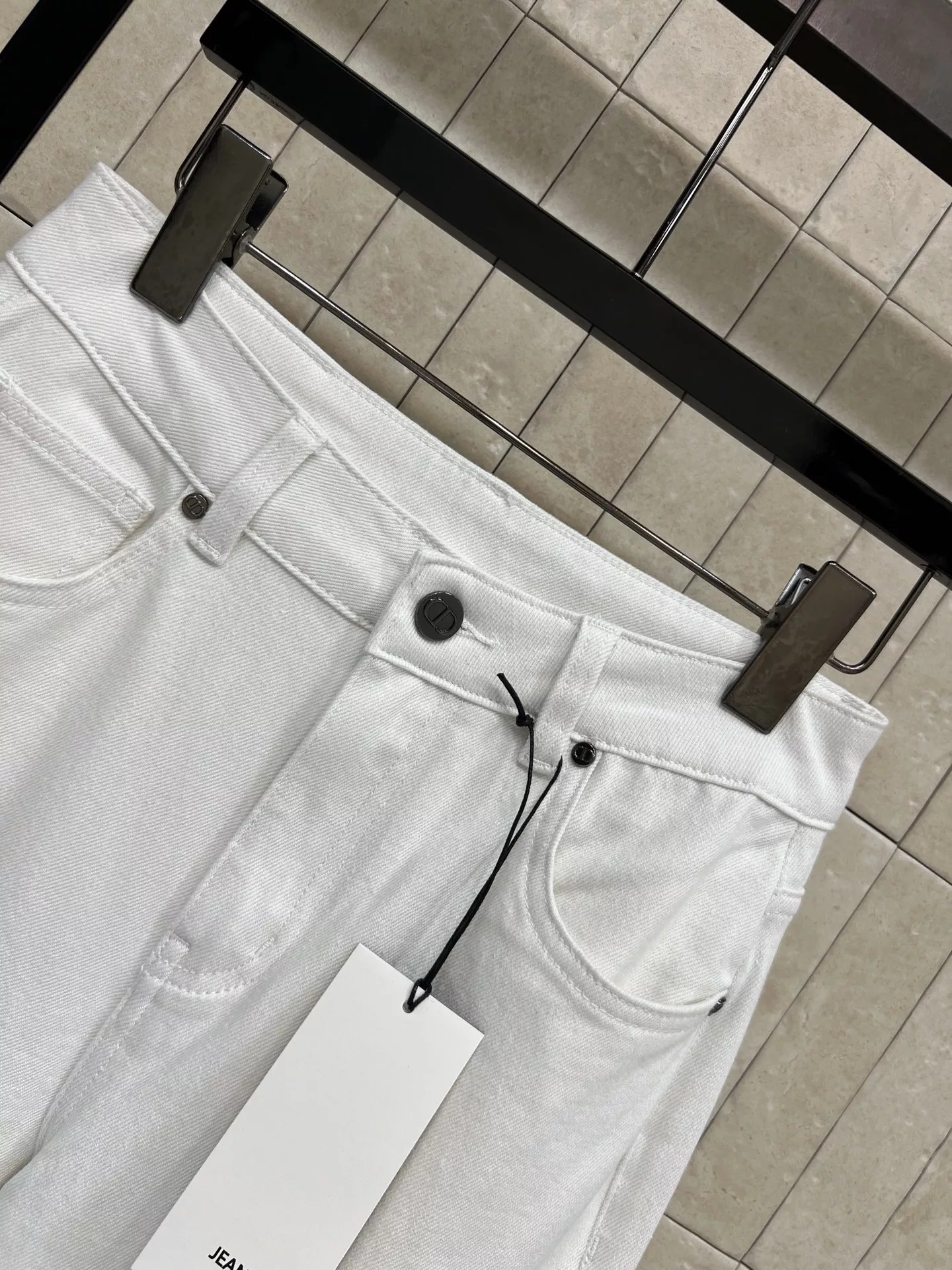디올 화이트 와이드 데님 팬츠 상세 이미지 2