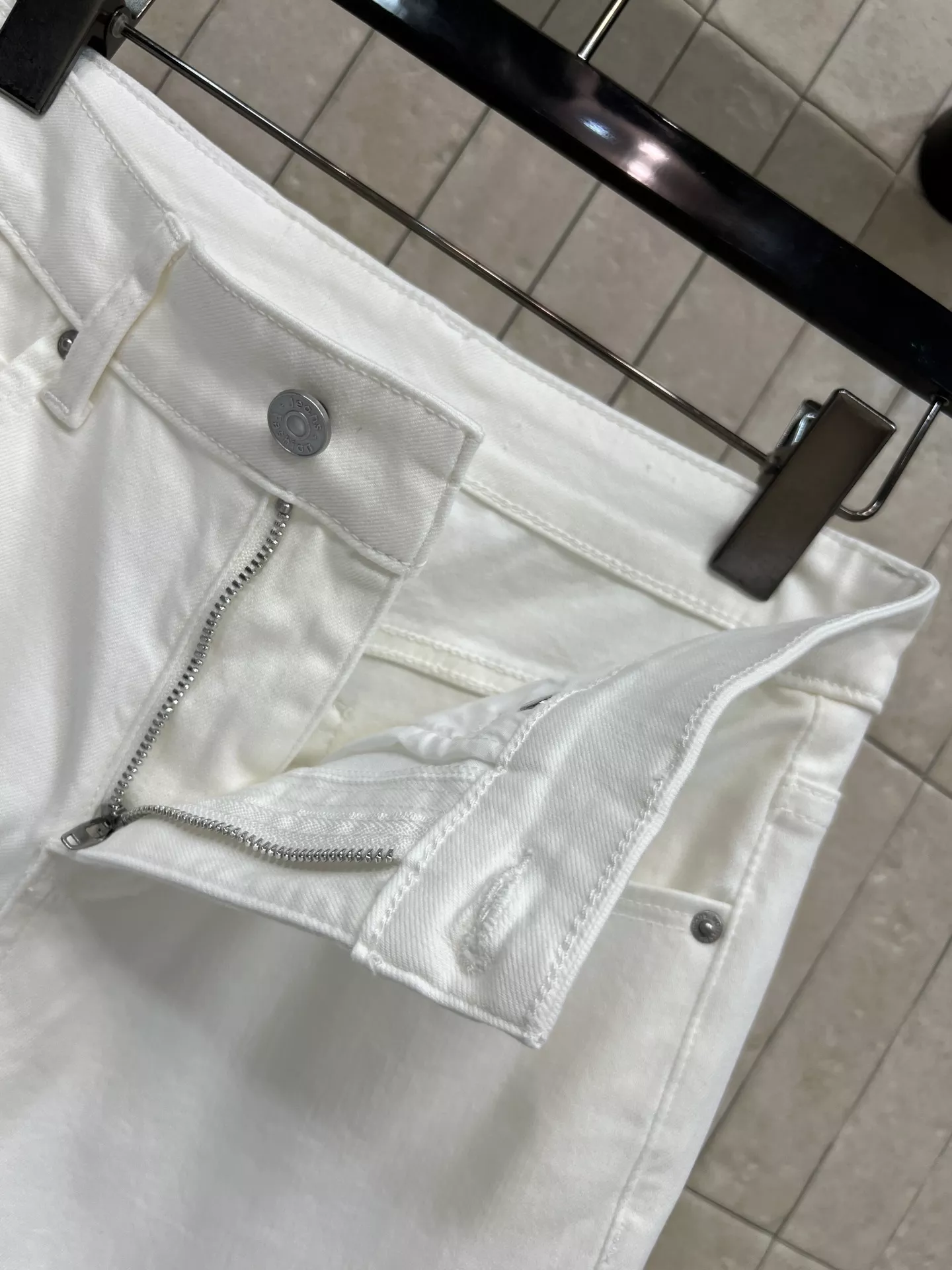 셀린느 화이트 와이드 데님 팬츠 상세 이미지 6
