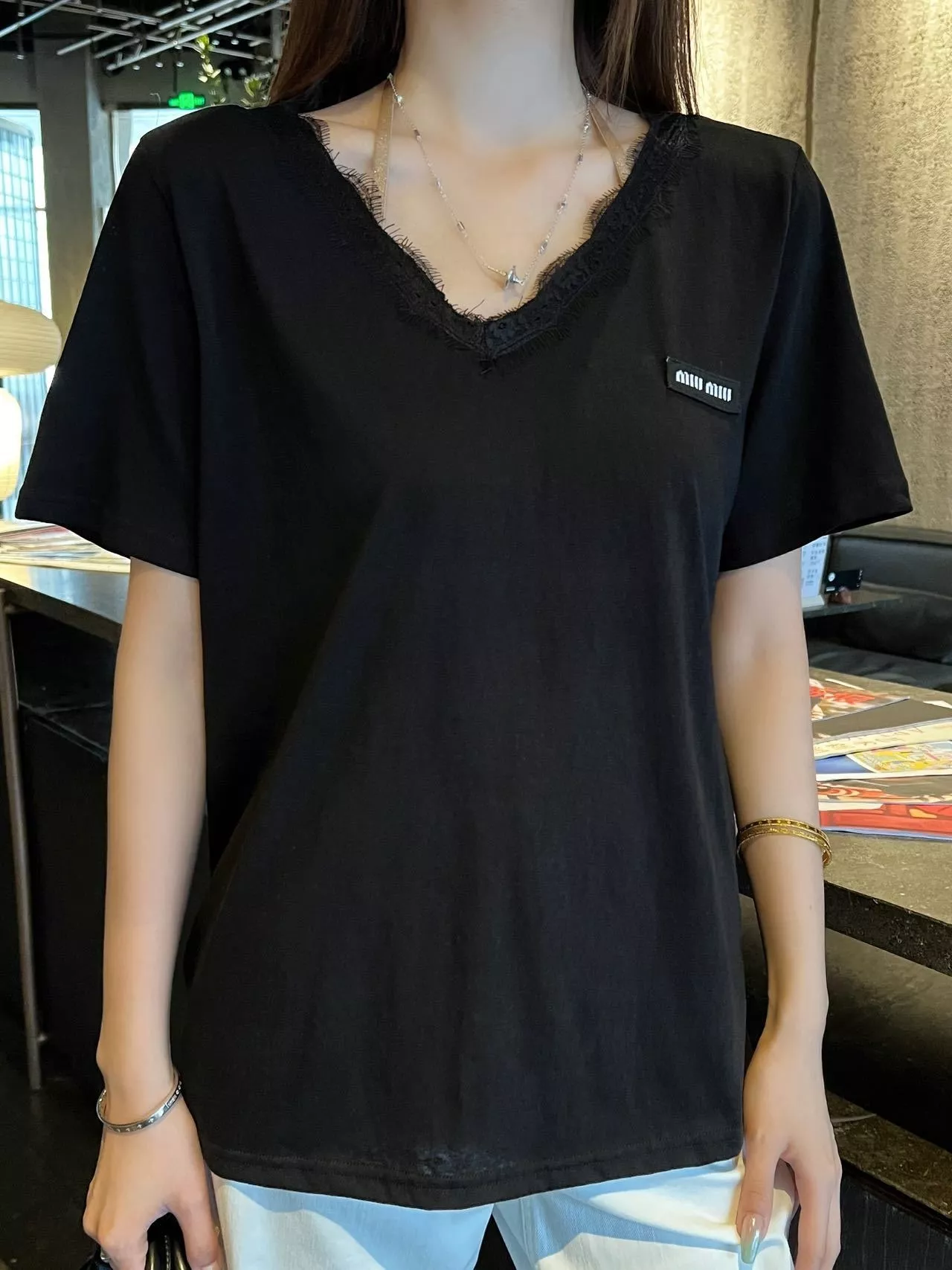 셀린느 화이트 와이드 데님 팬츠 상세 이미지 19