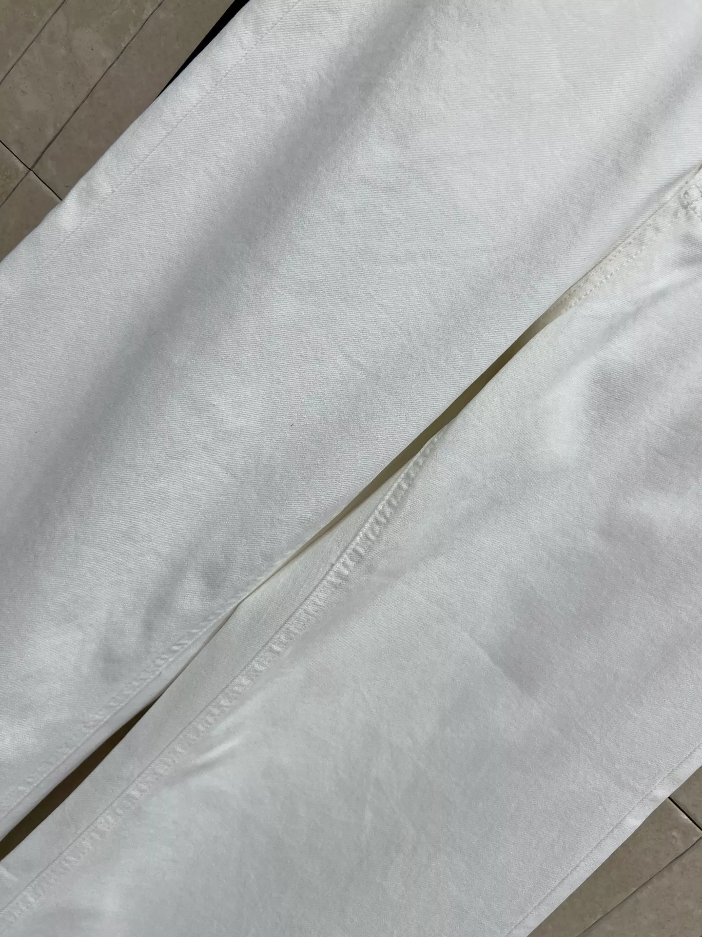 셀린느 화이트 와이드 데님 팬츠 상세 이미지 3