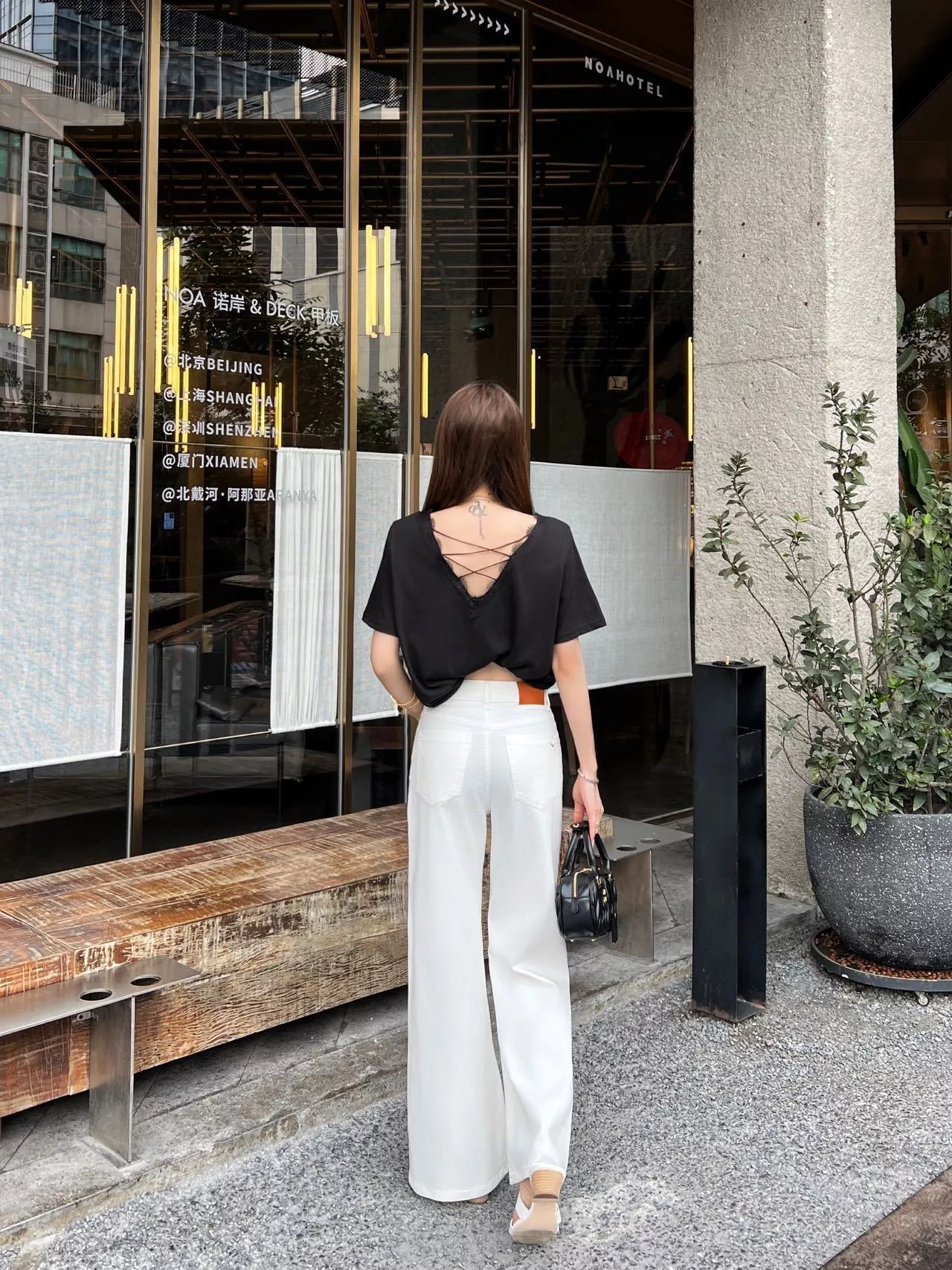 셀린느 화이트 와이드 데님 팬츠 상세 이미지 15