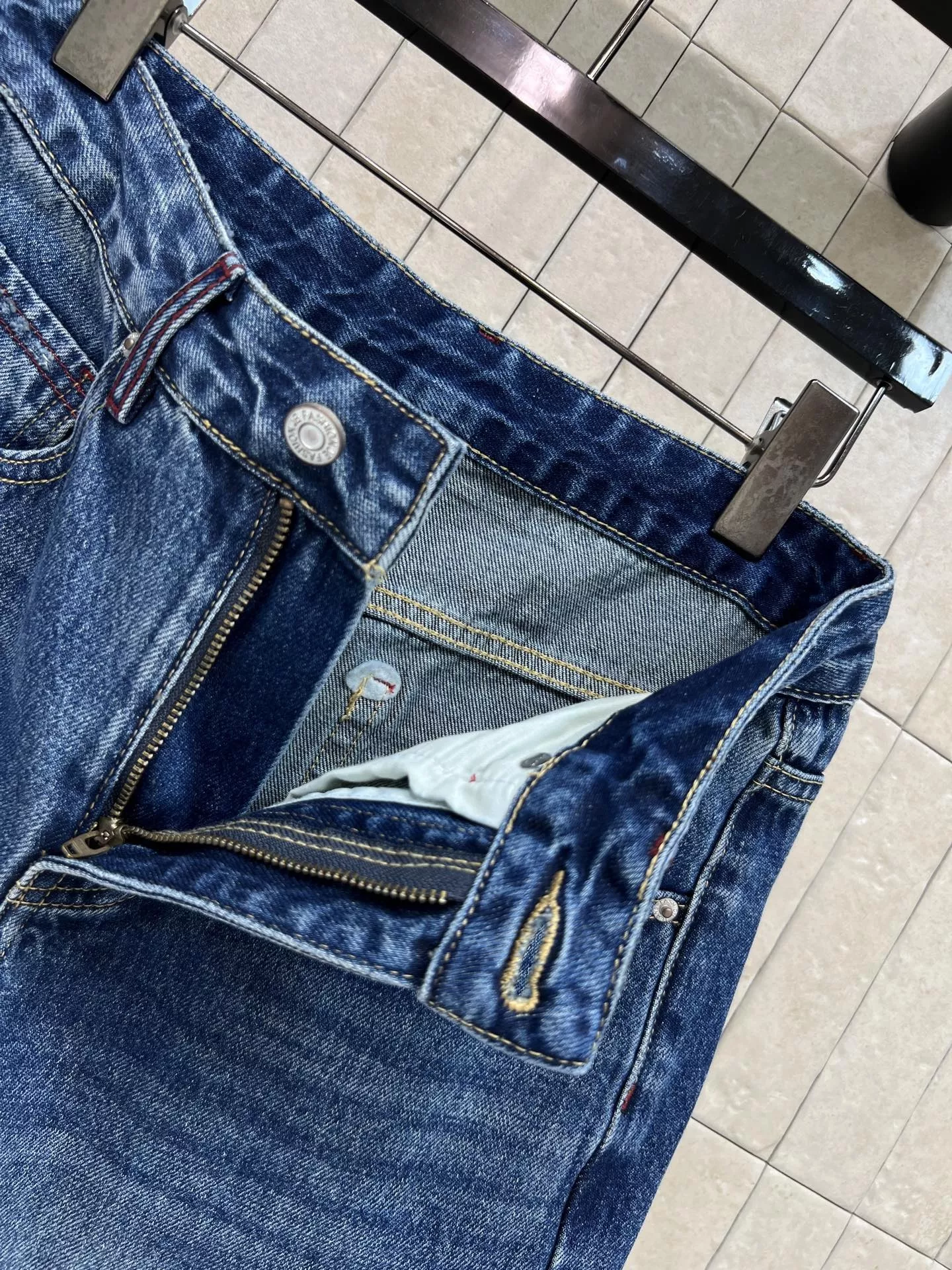 메종마르지엘라 하이웨이스트 와이드 데님 팬츠 상세 이미지 6