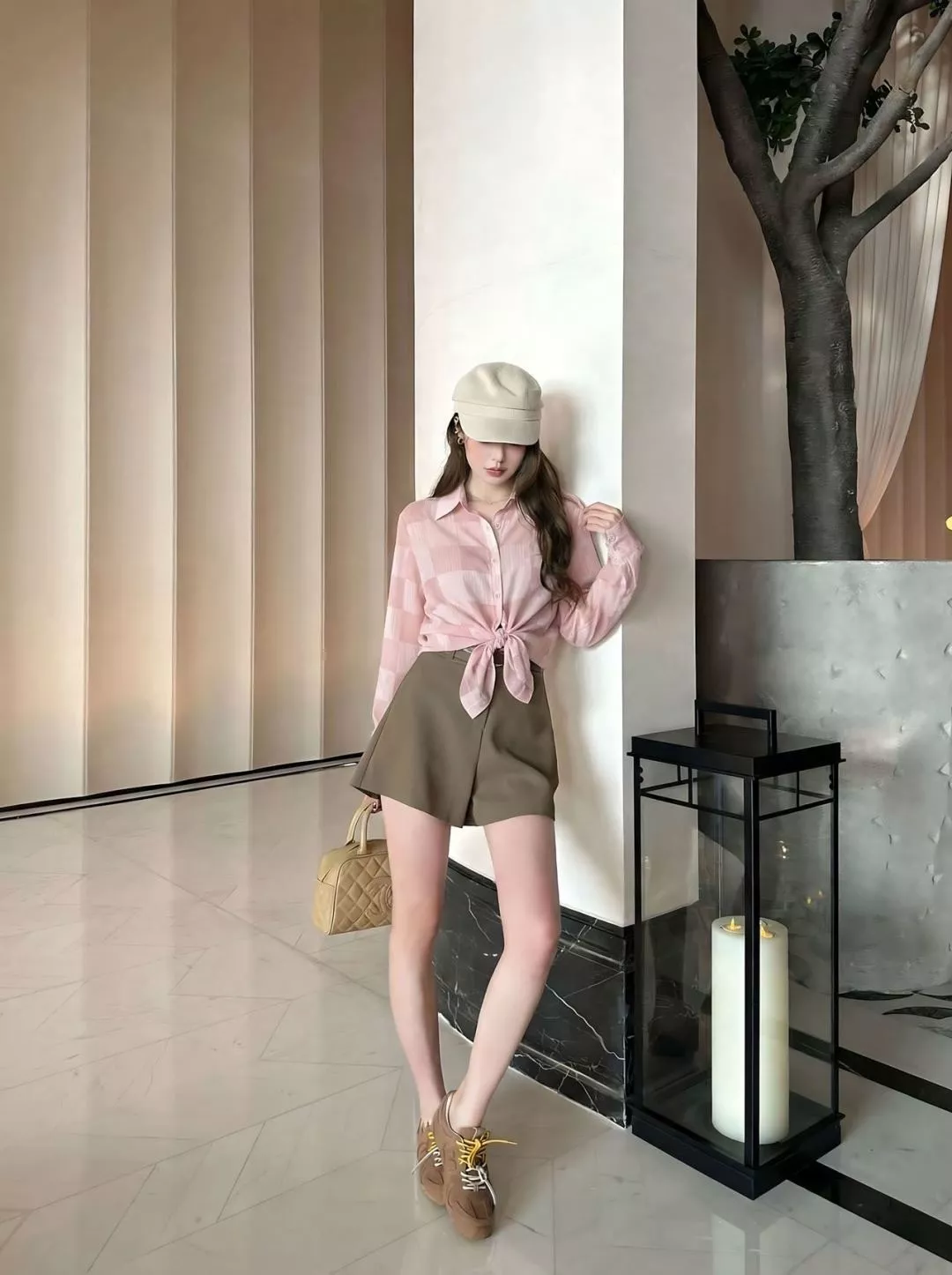 루이비통 체크 패턴 플랩 칼라 셔츠 상세 이미지 15