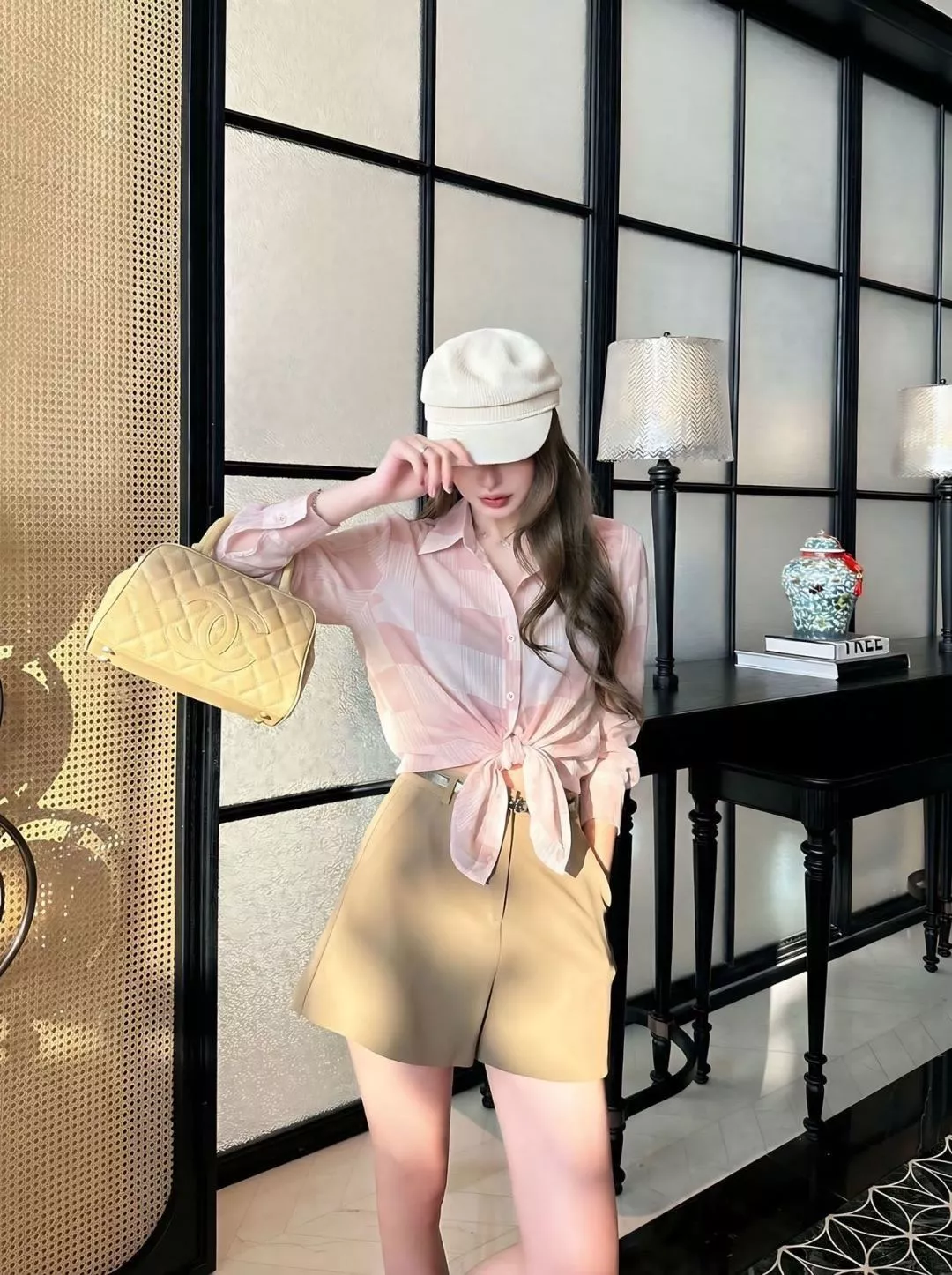 루이비통 체크 패턴 플랩 칼라 셔츠 상세 이미지 17