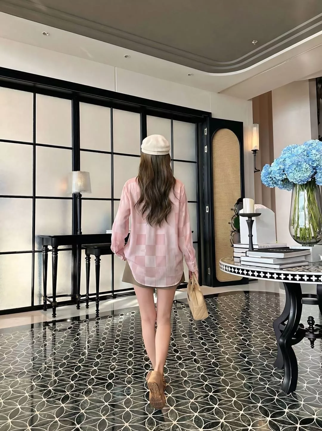 루이비통 체크 패턴 플랩 칼라 셔츠 상세 이미지 18