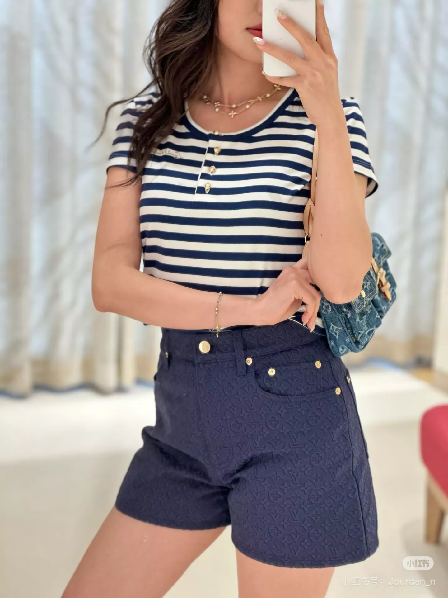 루이비통 자카드 모노그램 데님 쇼츠 상세 이미지 25
