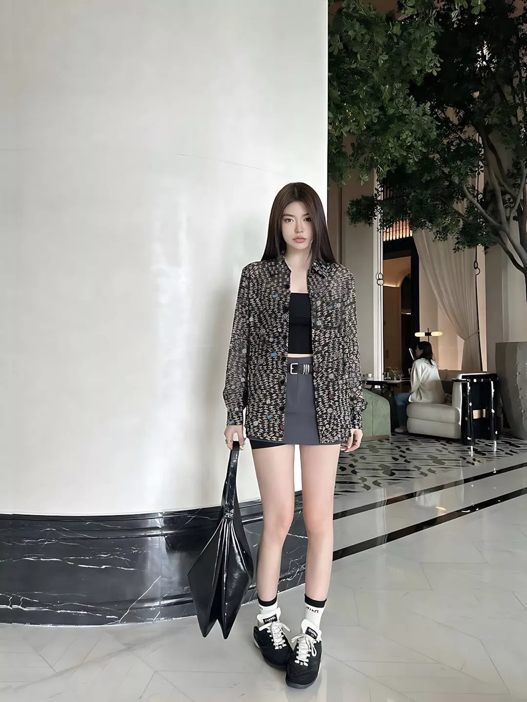 샤넬 잔꽃 프린트 롱슬리브 셔츠 상세 이미지 21