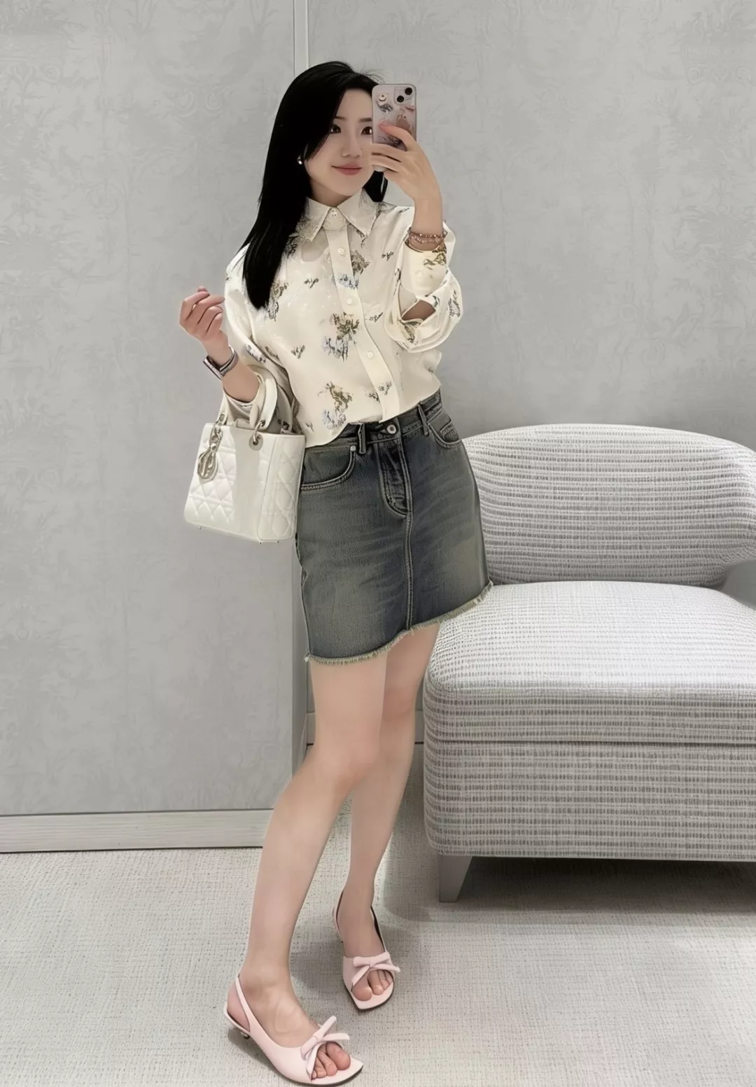 디올 실크 플라워 프린트 셔츠 상세 이미지 15