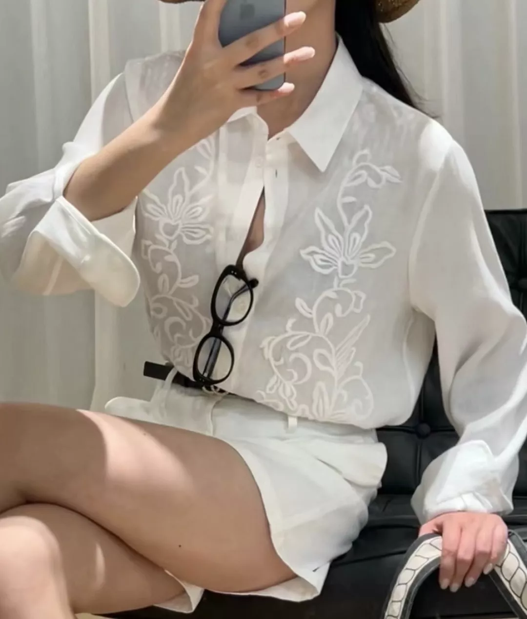 짐머만 입체 자수 린넨 혼방 셔츠 상세 이미지 11