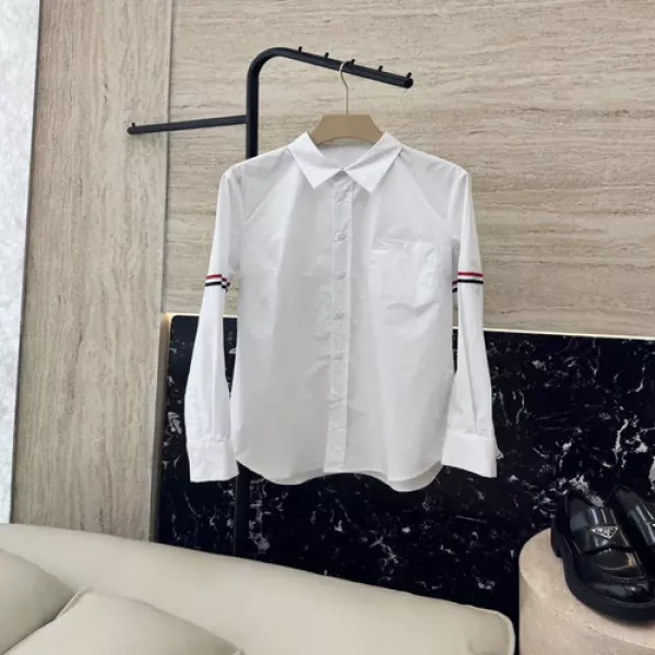 톰브라운 삼선 포인트 긴소매 셔츠