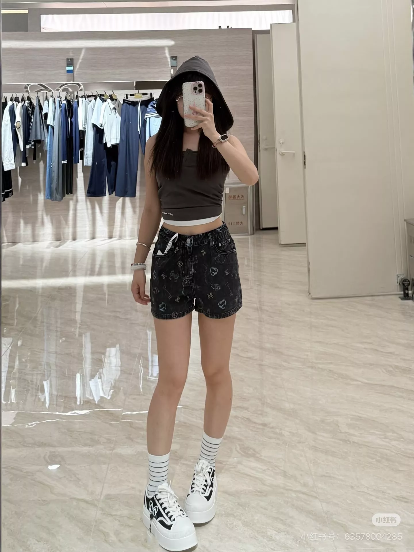 앤앤델만 컬러 그래피티 블랙 데님 쇼츠 상세 이미지 18