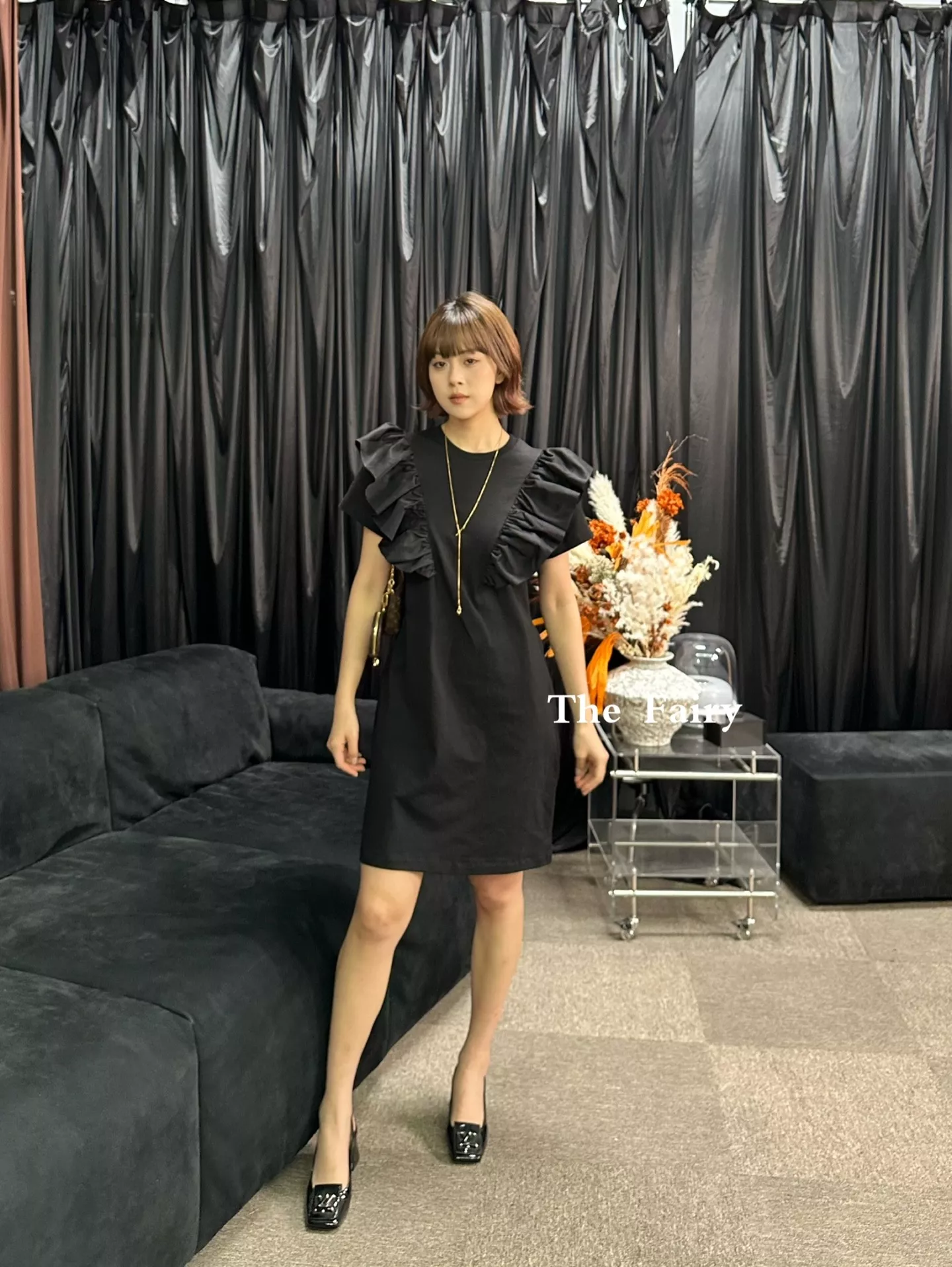루이비통 코튼 러플 장식 원피스 상세 이미지 16