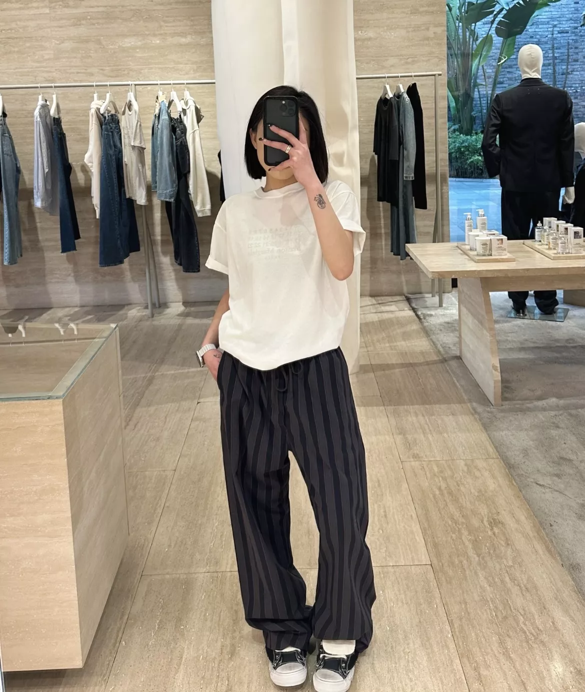 메종마르지엘라 스트라이프 코튼 밴딩 팬츠 상세 이미지 43