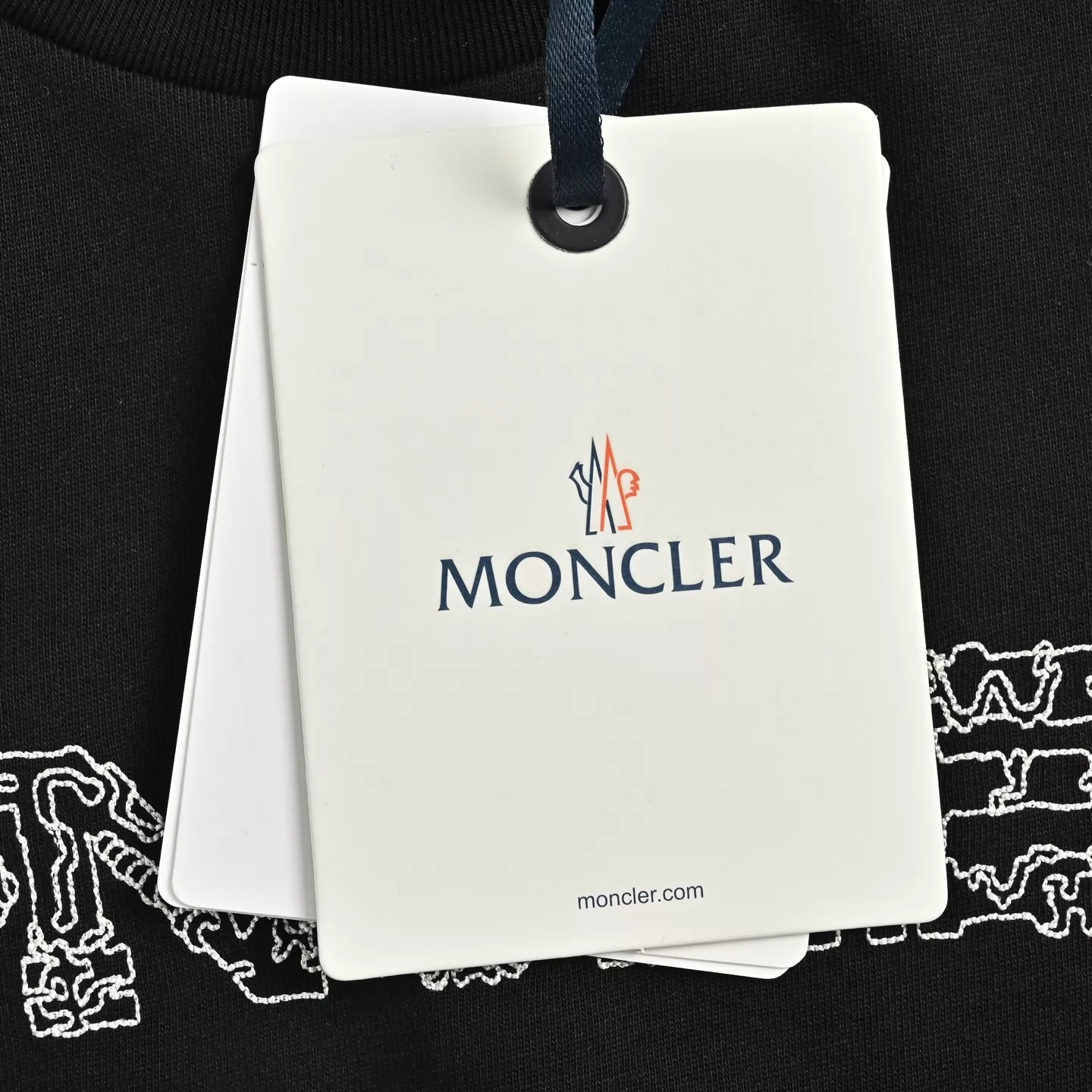 몽클레어 로고 자수 반소매 티셔츠 상세 이미지 6