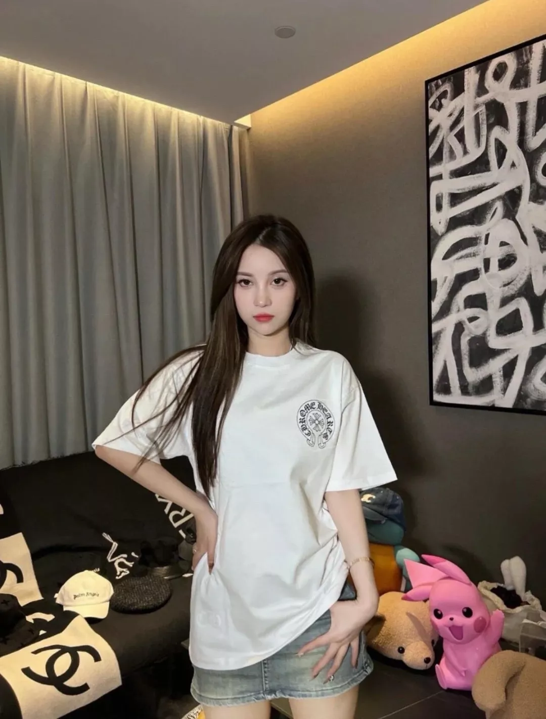 크롬하츠 앞뒤 말발굽 프린트 반소매 상세 이미지 18