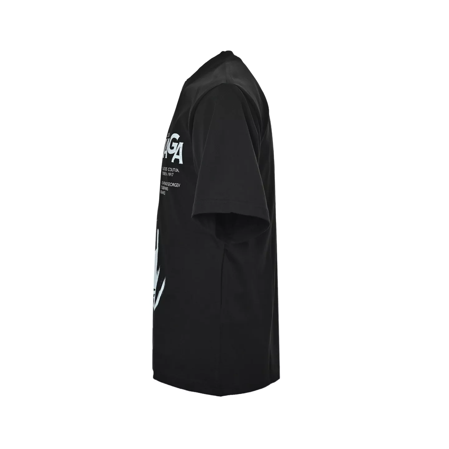 발렌시아가 인물 아트 레터링 프린트 반팔 상세 이미지 2