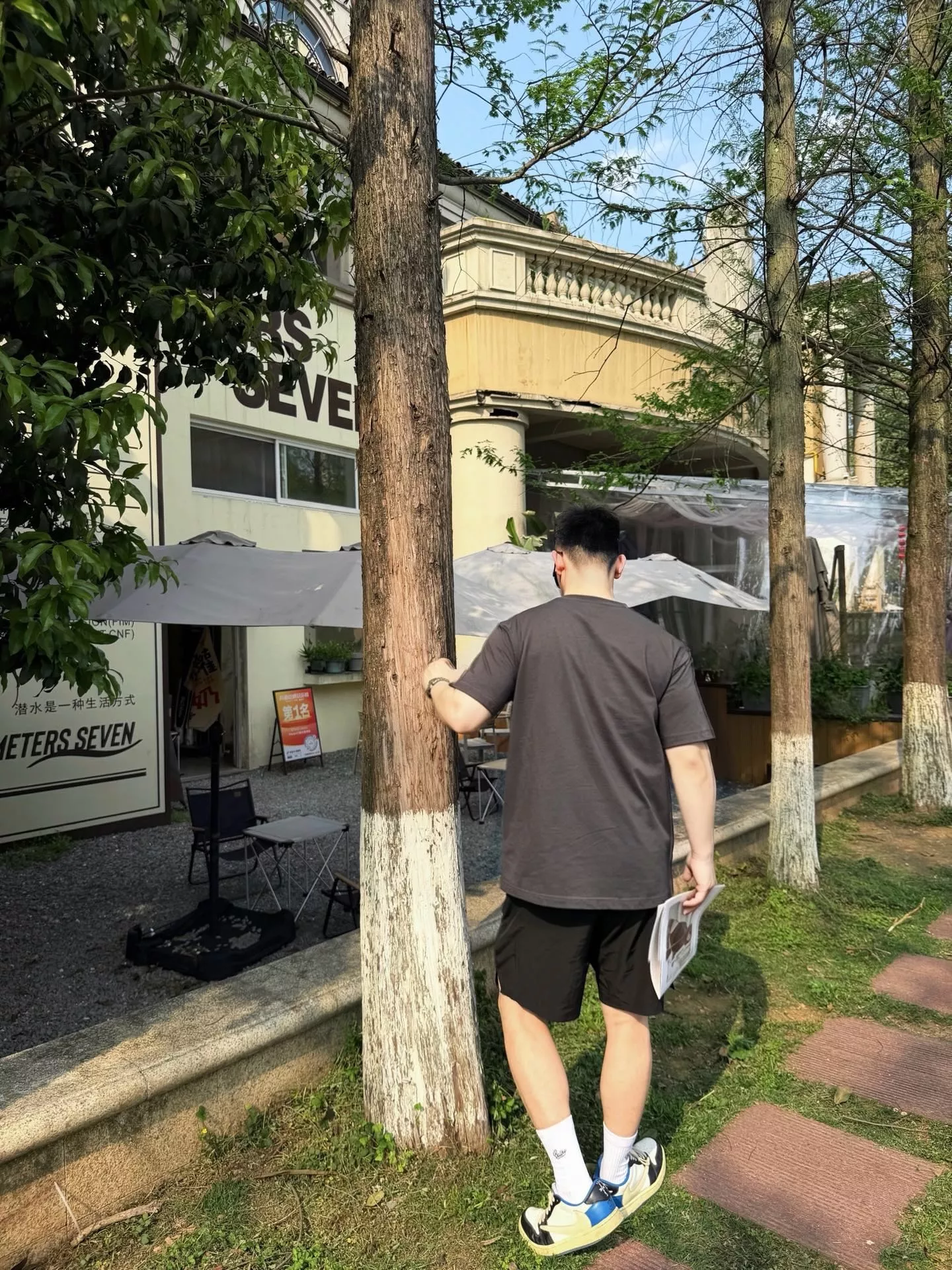 디올 포켓 로고 가죽 패치 반소매 상세 이미지 12