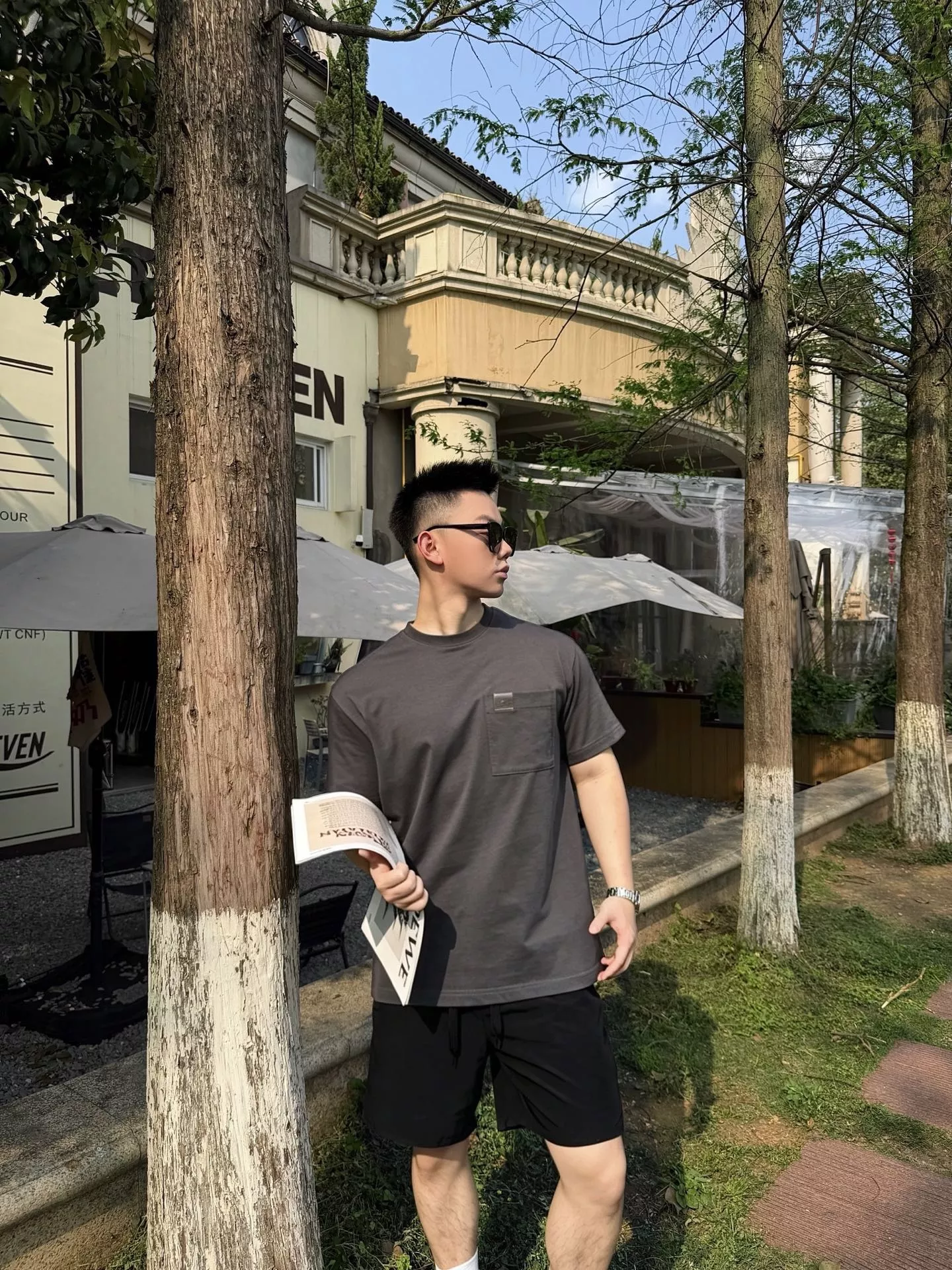 디올 포켓 로고 가죽 패치 반소매 상세 이미지 14