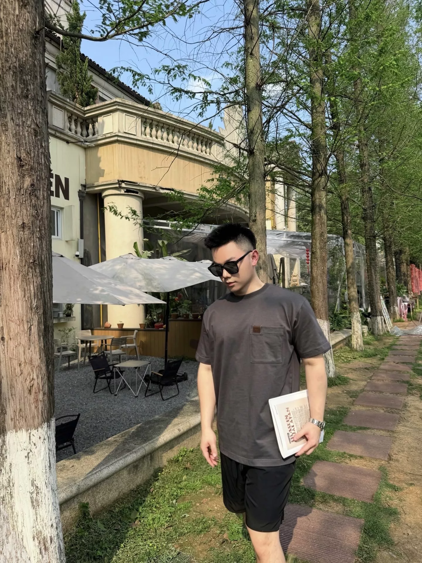 디올 포켓 로고 가죽 패치 반소매 상세 이미지 15