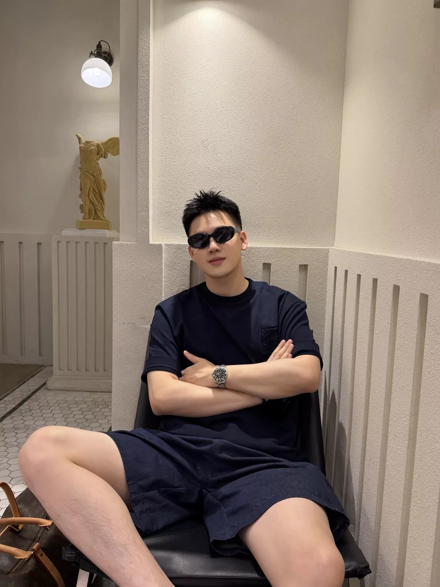 구찌 피렌체 배지 자수 반소매 티셔츠 상세 이미지 18