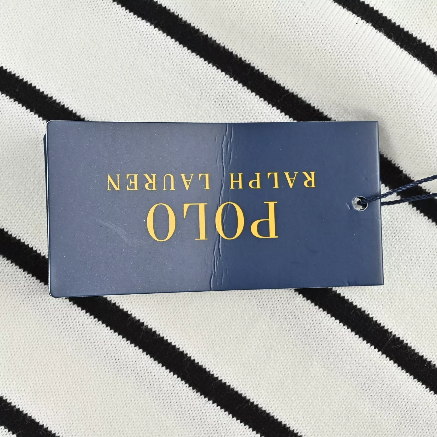 랄프로렌 스트라이프 코튼 반소매 니트 상세 이미지 7