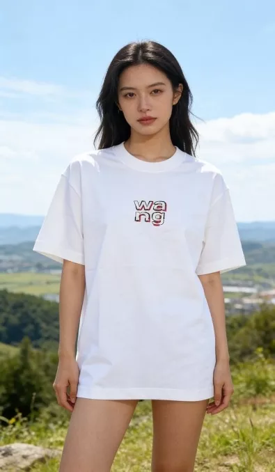 알렉산더왕 레터 자수 오버핏 반팔 티셔츠 상세 이미지 11