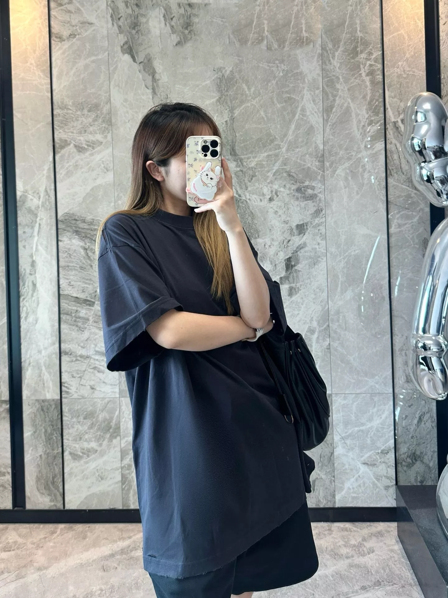 발렌시아가 시큐리티 테이프 로고 반소매 티셔츠 상세 이미지 15