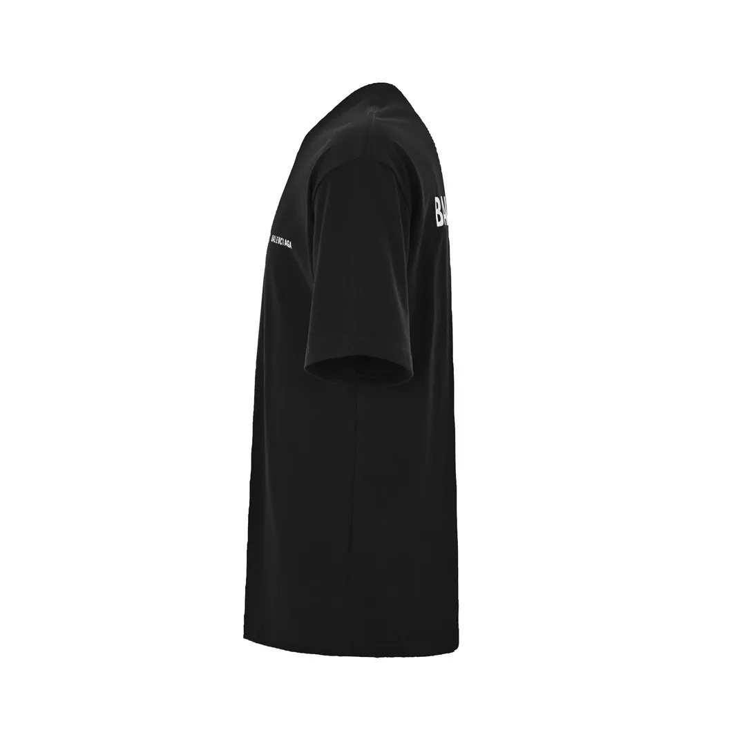 발렌시아가 전후면 레터링 프린트 반소매 상세 이미지 2