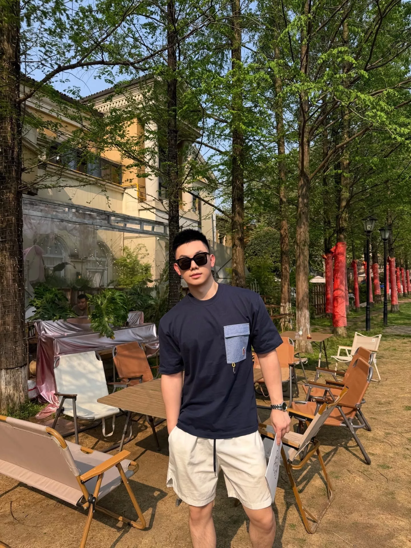 몽클레어 로고 패치 포켓 반소매 티셔츠 상세 이미지 11
