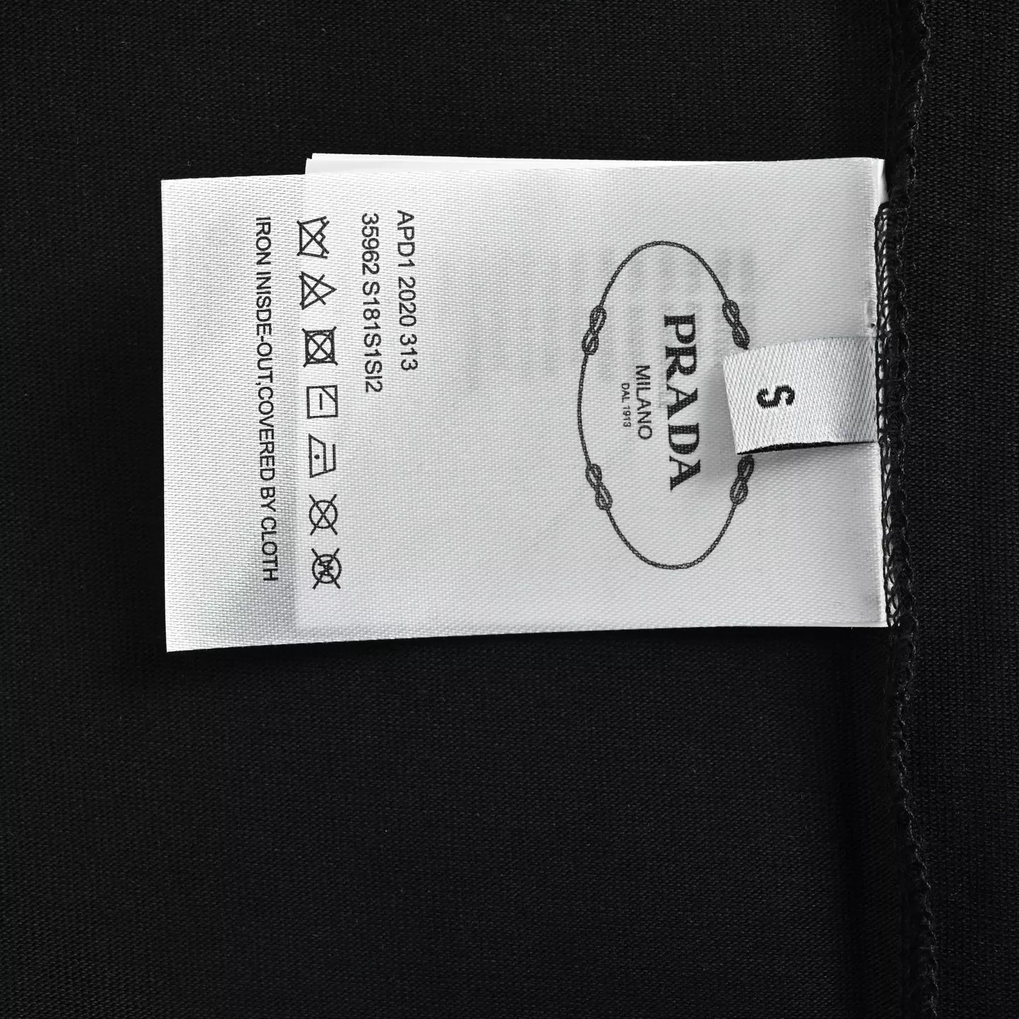프라다 삼각 로고 자수 반소매 상의 상세 이미지 6