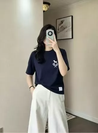 톰브라운 테니스 강아지 자수 반소매 탑 상세 이미지 19