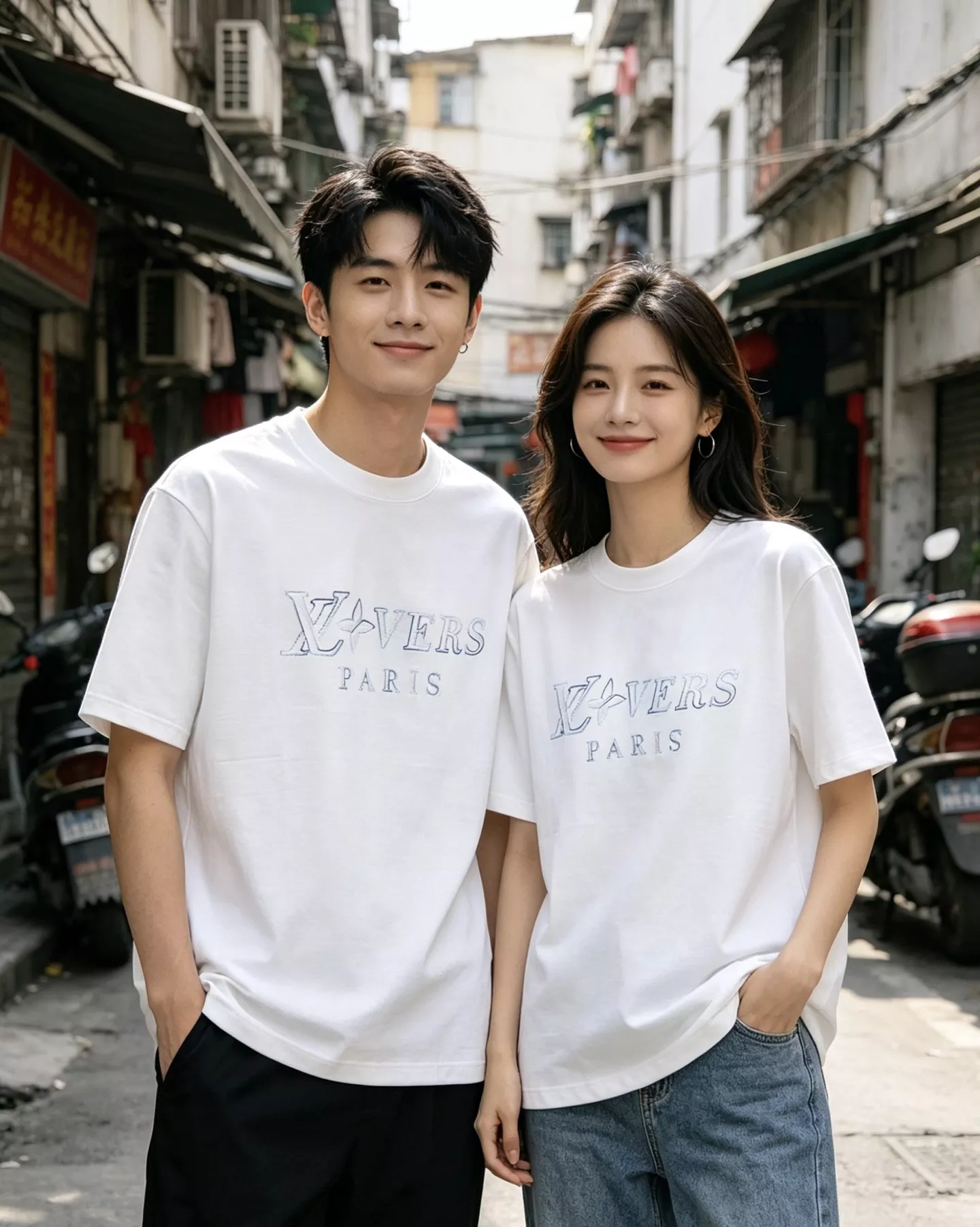 루이비통 그라데이션 로고 자수 반소매 상의 상세 이미지 11
