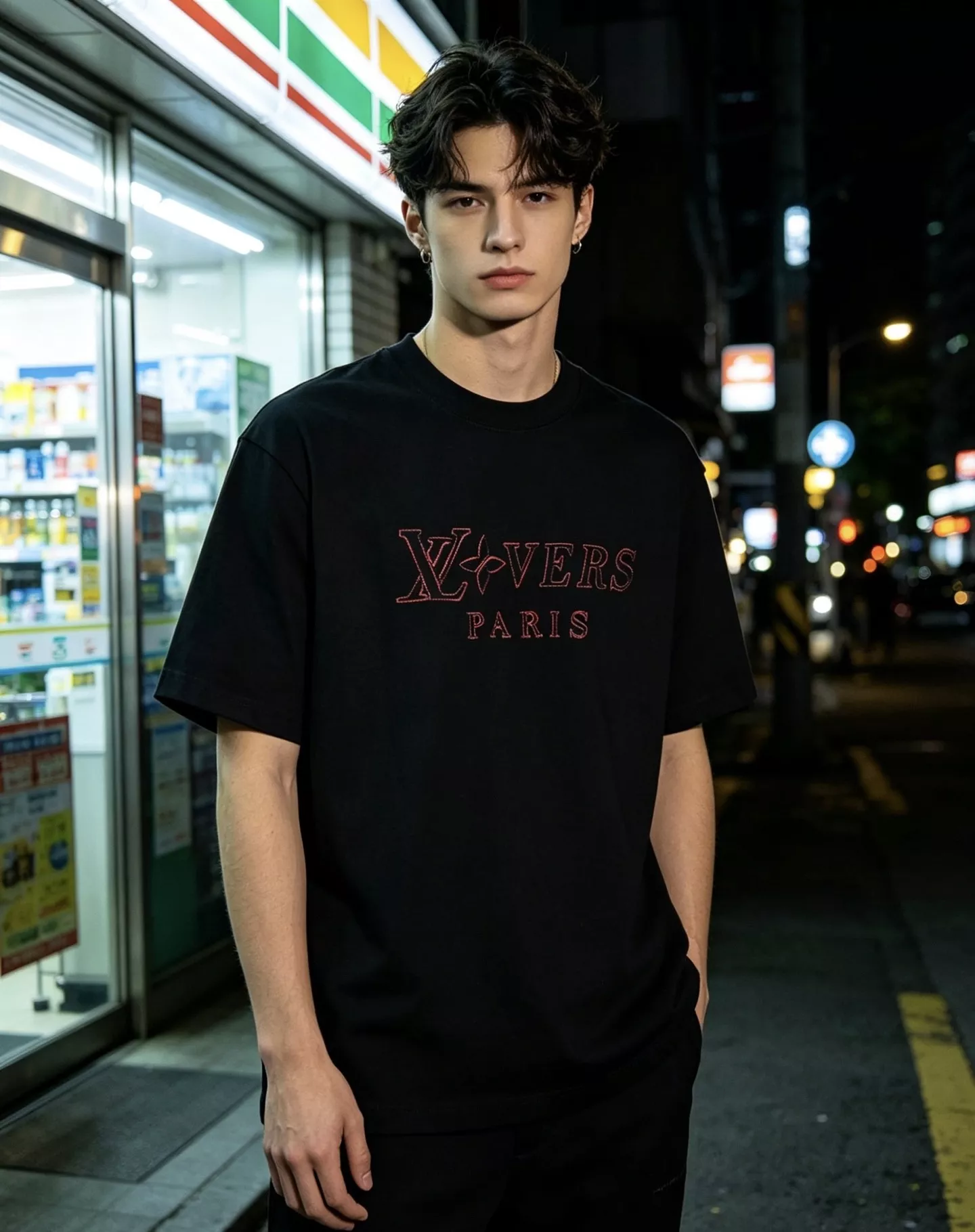 루이비통 그라데이션 로고 자수 반소매 상의 상세 이미지 13