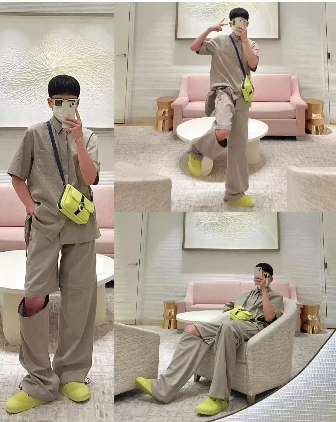디올 분리형 새들백 디테일 카고 팬츠 상세 이미지 13