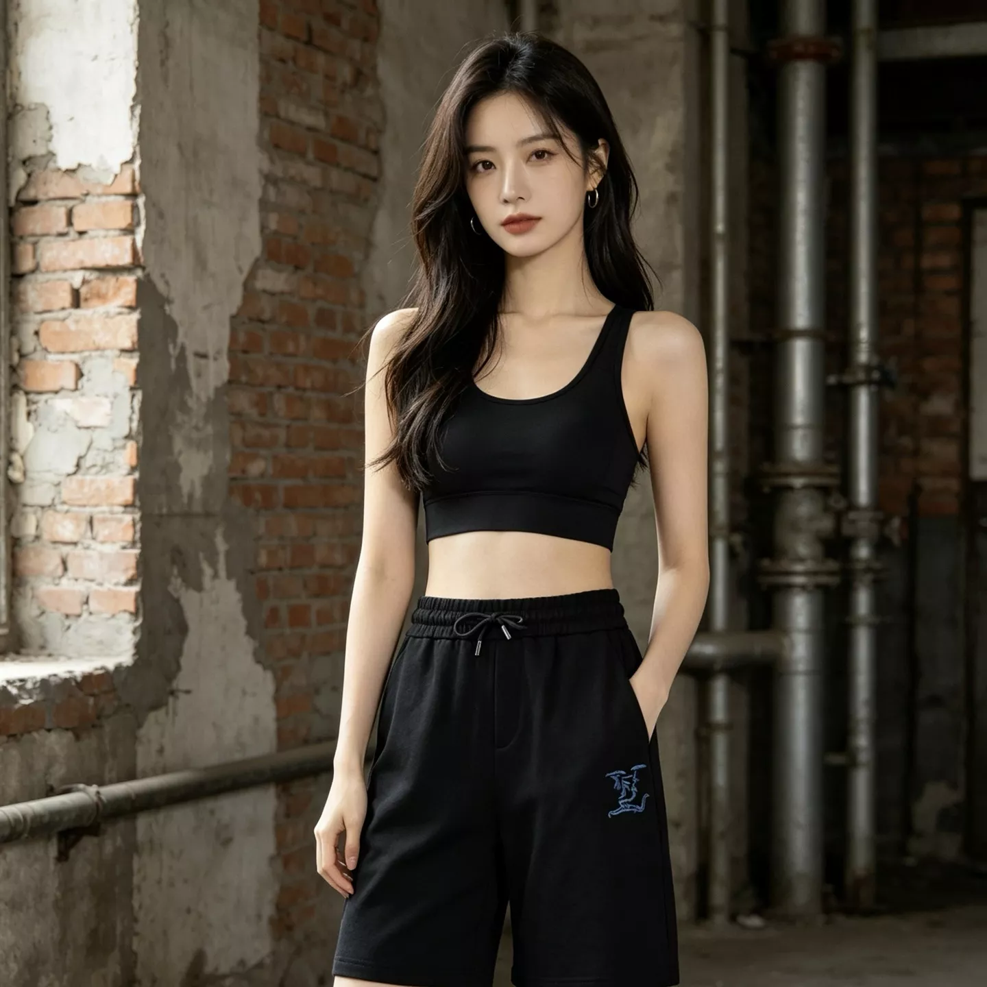 루이비통 블루 로고 자수 쇼츠 상세 이미지 11