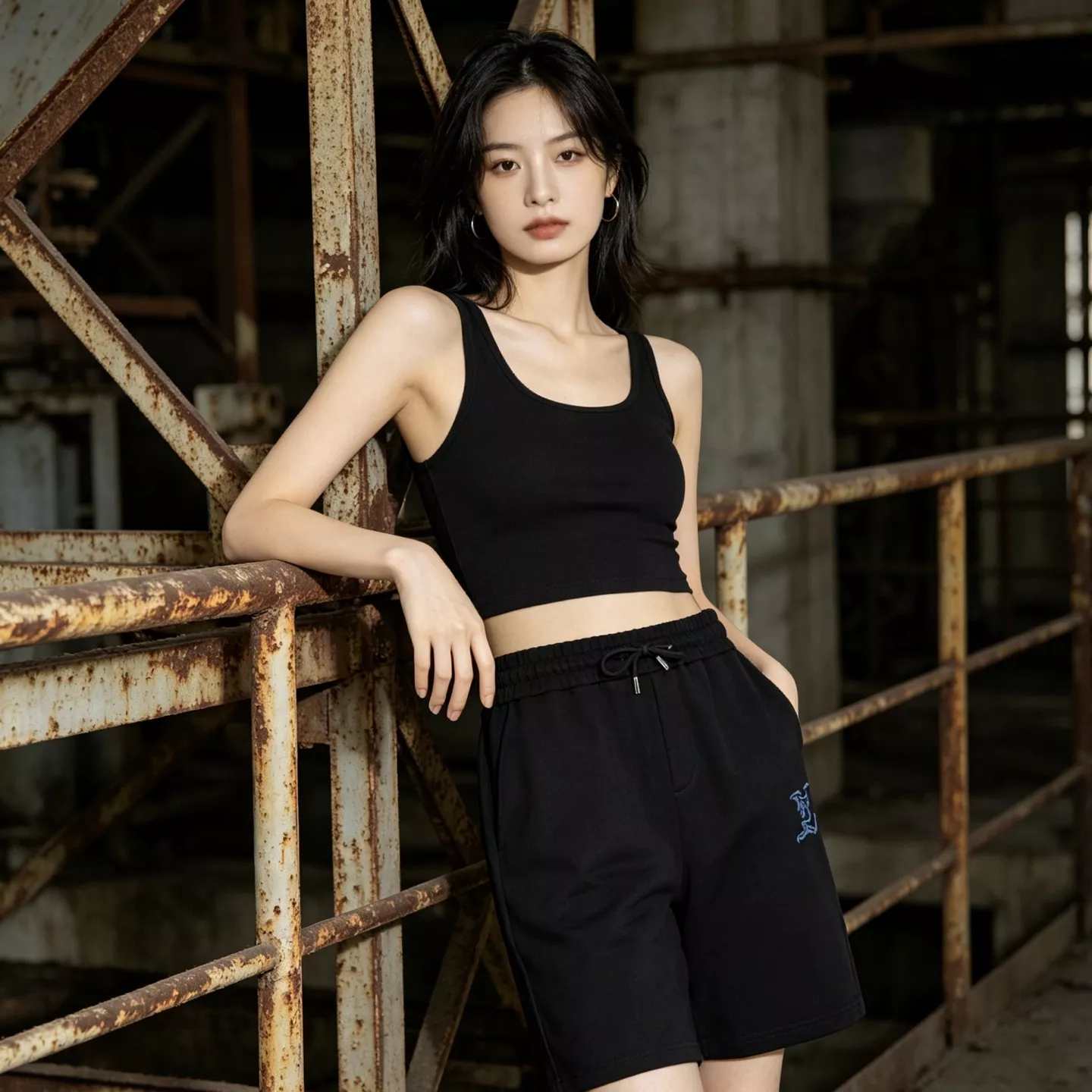 루이비통 블루 로고 자수 쇼츠 상세 이미지 16